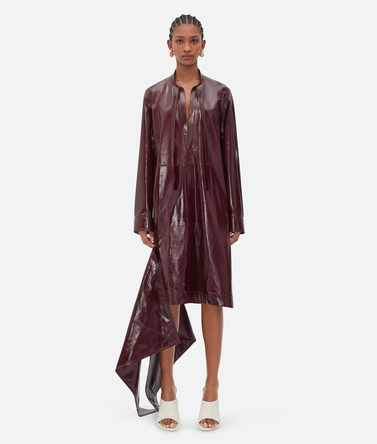 Pelle | Abiti^Bottega Veneta Abito In Pelle Lucida Con Dettaglio Annodato Jam