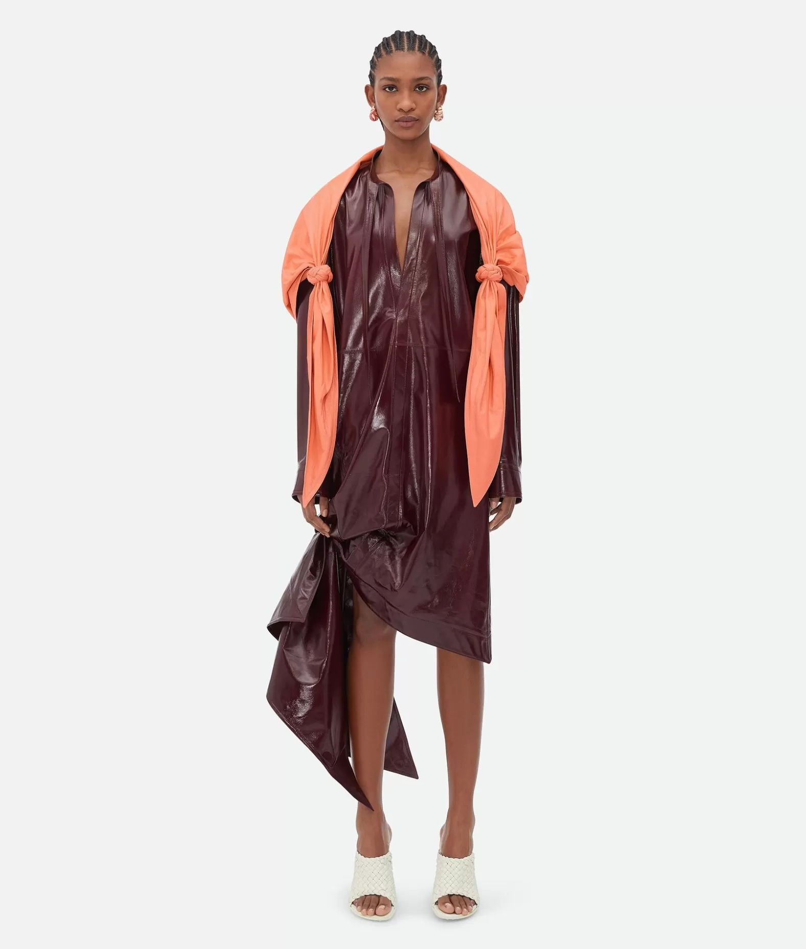 Pelle | Abiti^Bottega Veneta Abito In Pelle Lucida Con Dettaglio Annodato Jam
