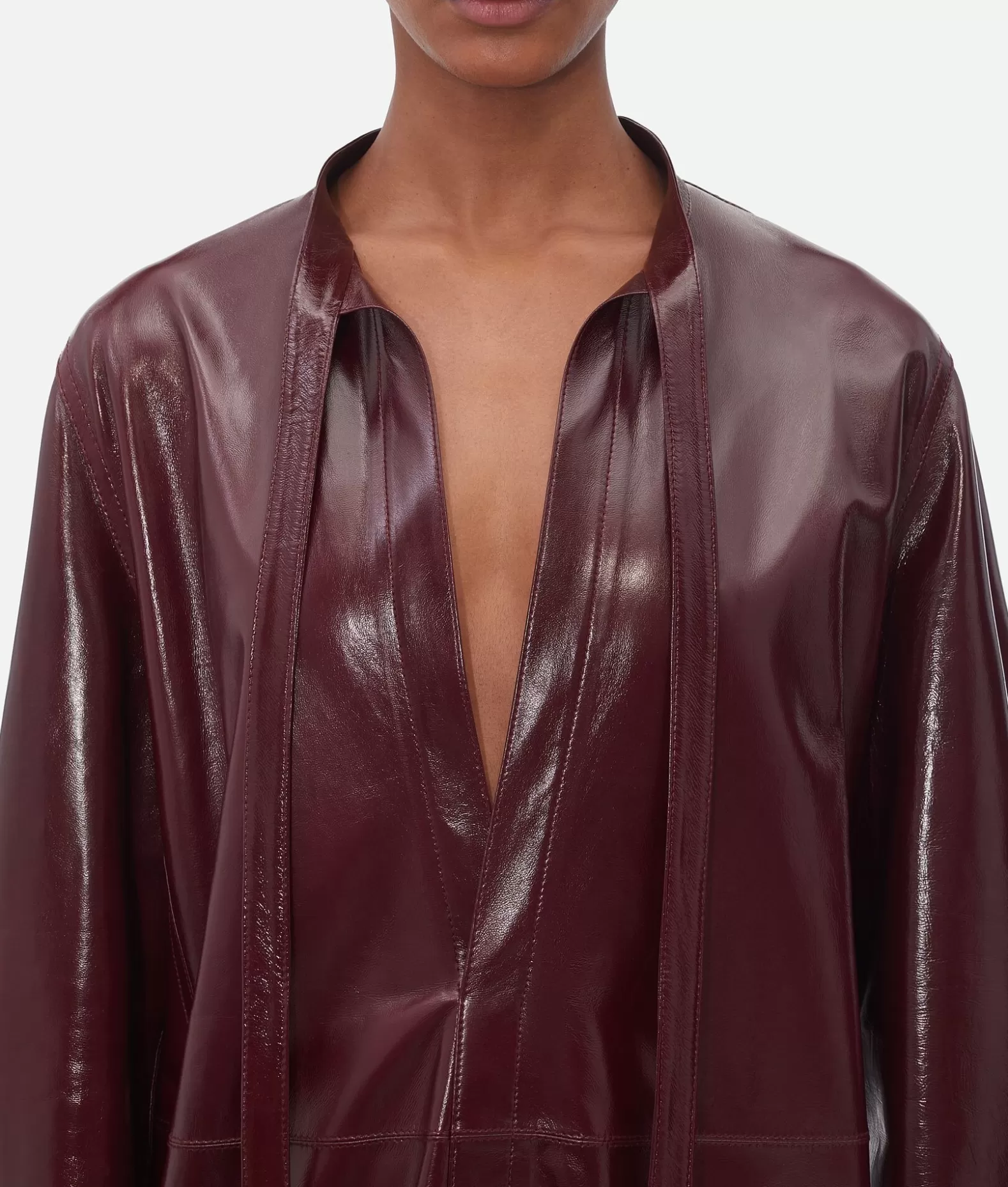 Pelle | Abiti^Bottega Veneta Abito In Pelle Lucida Con Dettaglio Annodato Jam