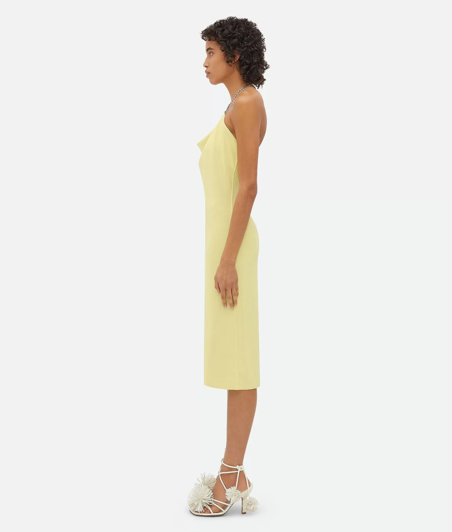 Abiti^Bottega Veneta Abito Midi In Viscosa Con Dettaglio Catena Pineapple