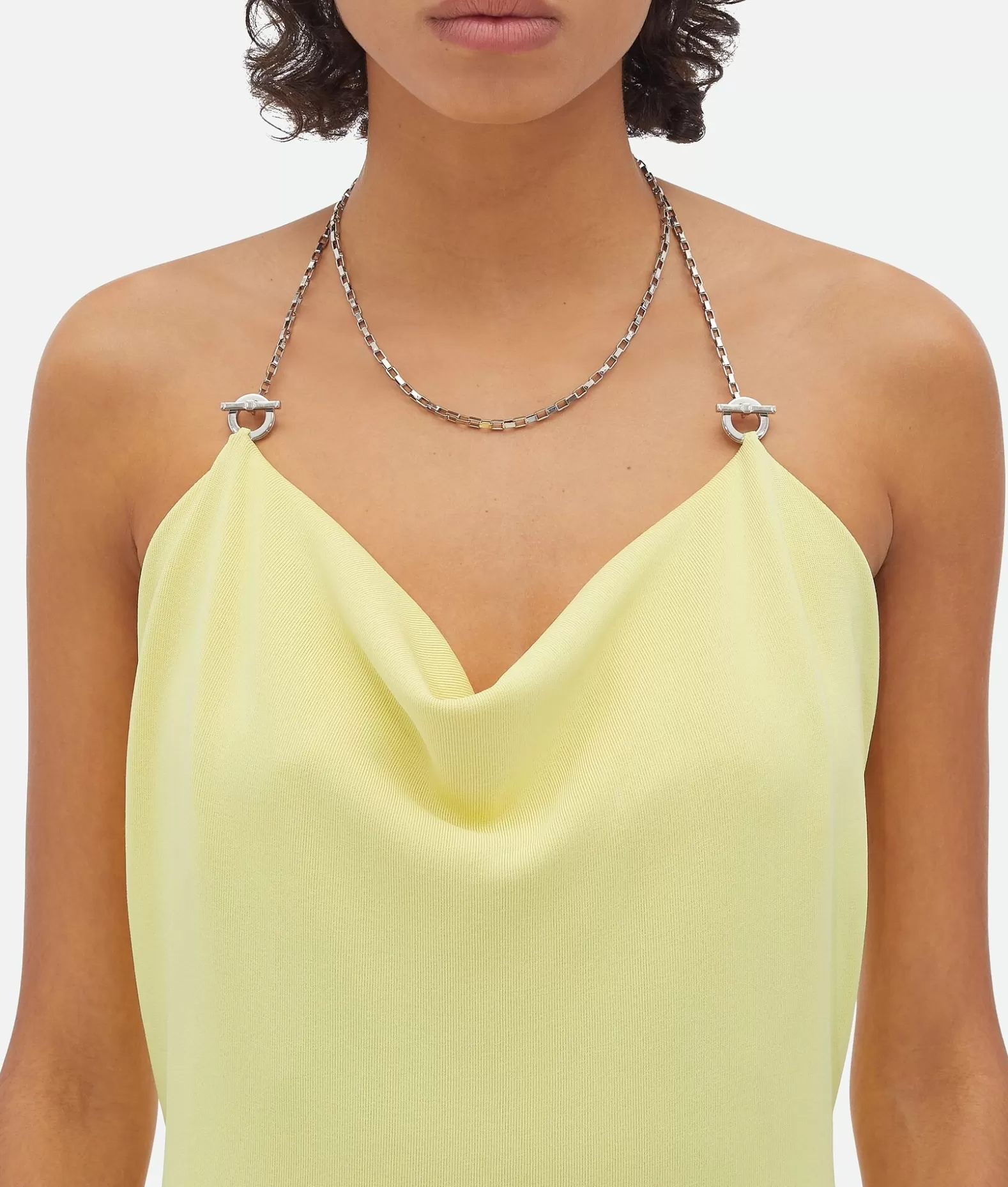 Abiti^Bottega Veneta Abito Midi In Viscosa Con Dettaglio Catena Pineapple