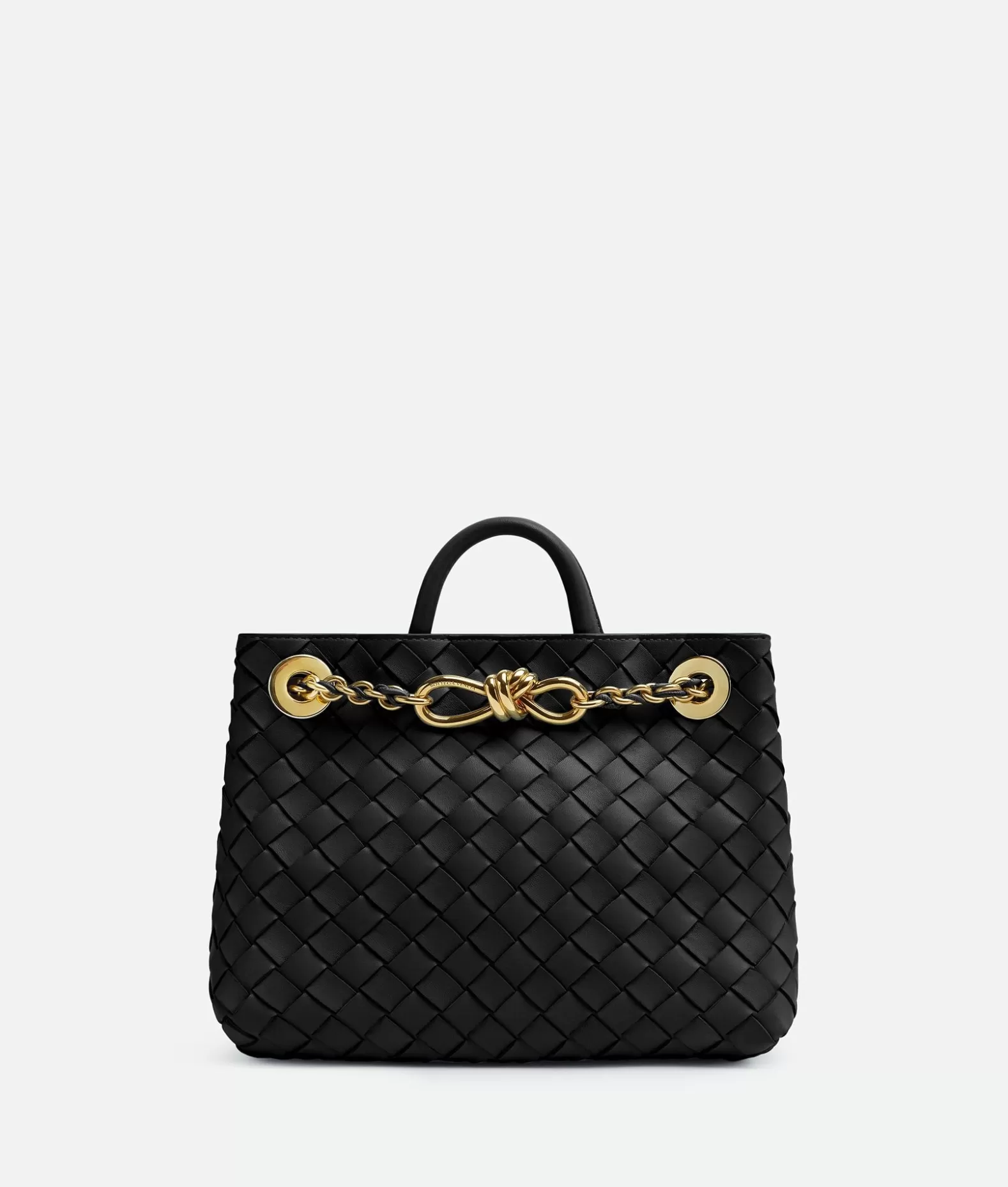 A Mano^Bottega Veneta Andiamo Piccola Con Catena Black