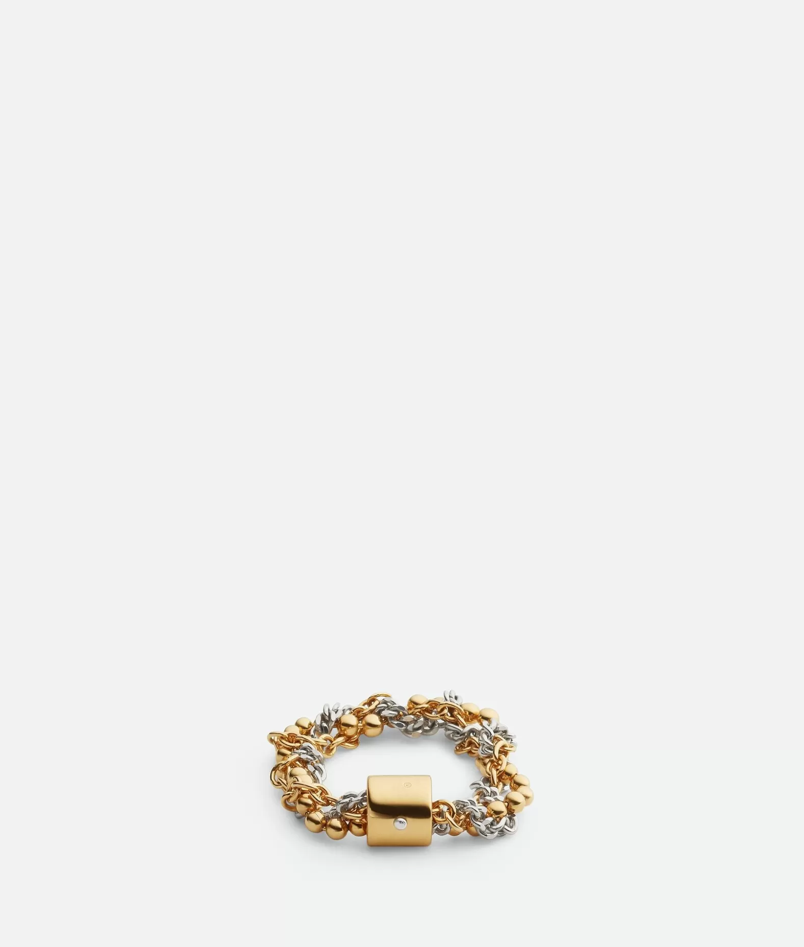 Anelli^Bottega Veneta Anello Braid Silver/yellow gold