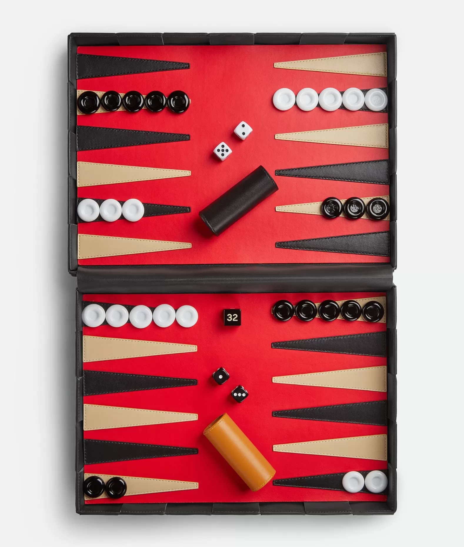 Mostra Tutto | Giochi^Bottega Veneta Backgammon In Pelle Fondant / Red stone