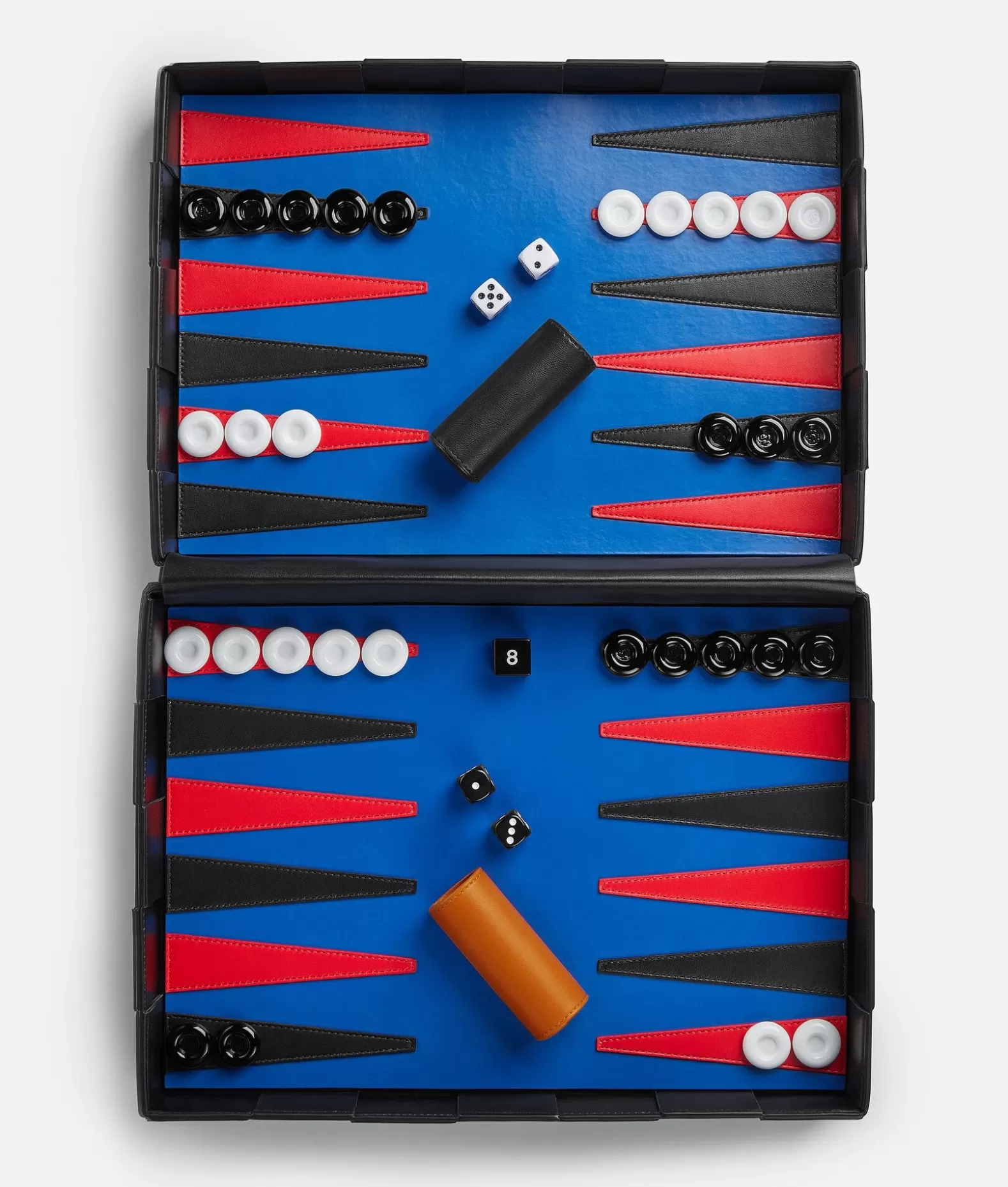 Mostra Tutto | Giochi^Bottega Veneta Backgammon In Pelle Black / Blue