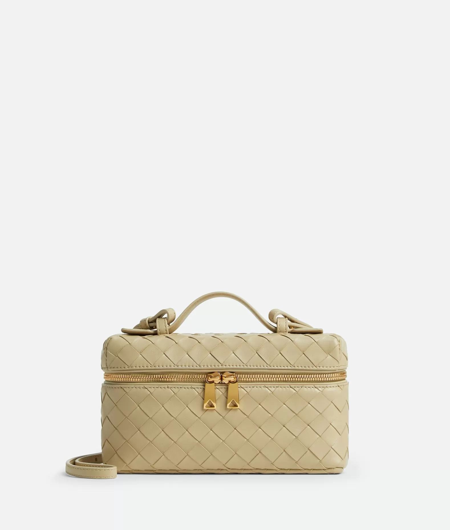 A Tracolla | Mini^Bottega Veneta Bang Bang Vanity Case Light butterscotch