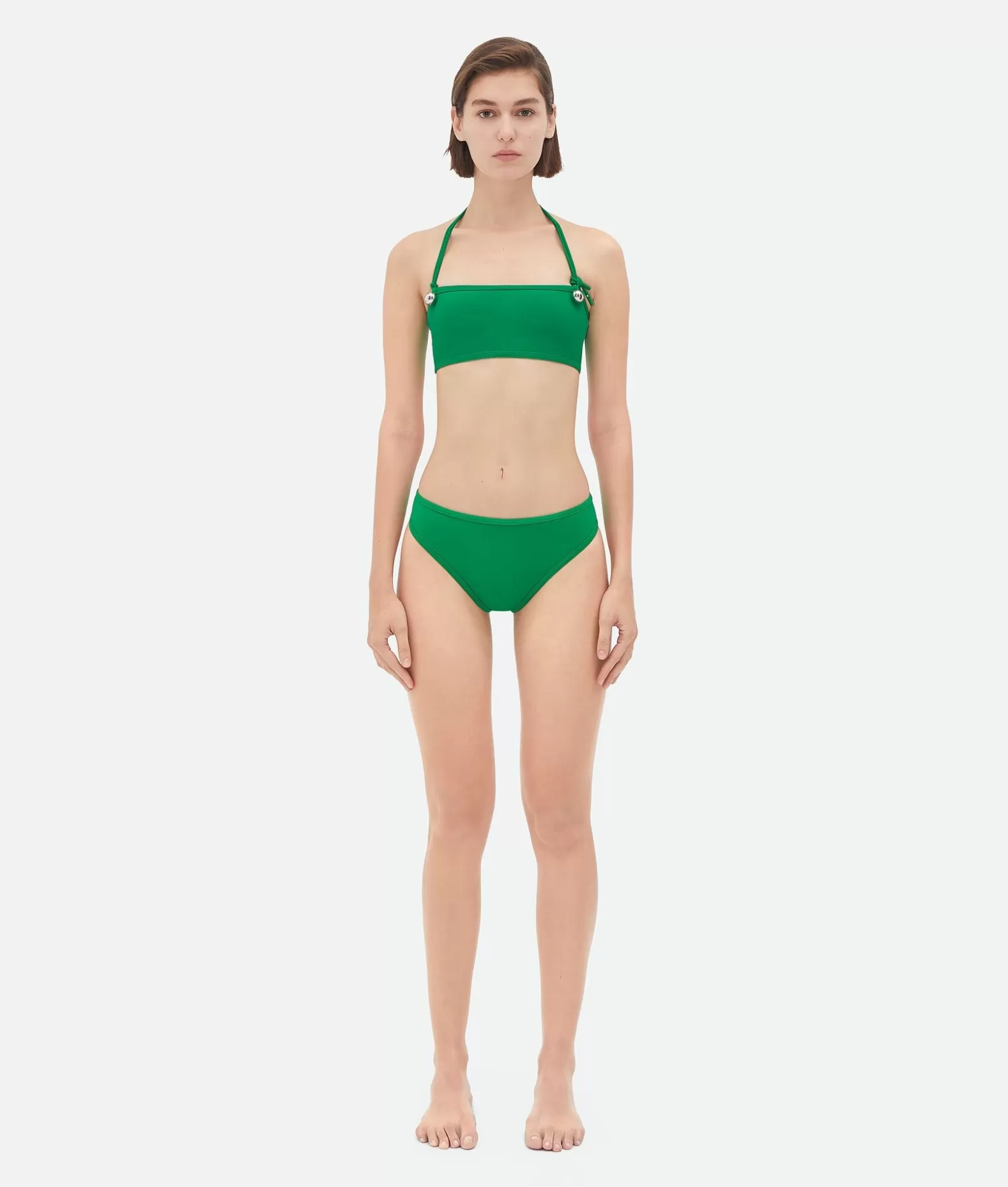 Costumi^Bottega Veneta Bikini Drop In Nylon Stretch Parakeet