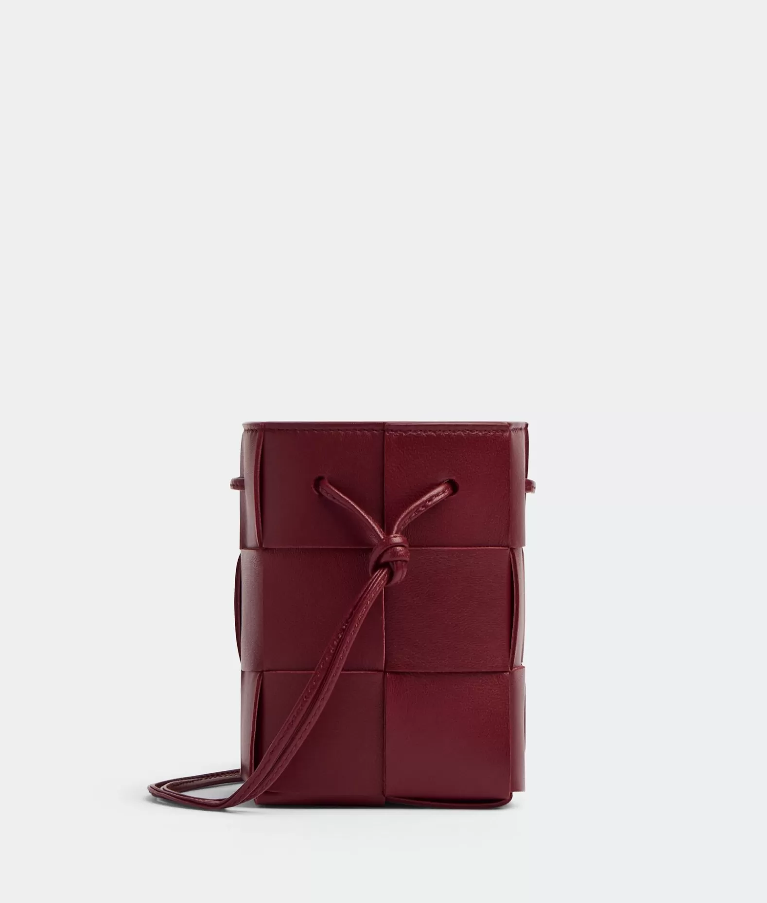 Mini^Bottega Veneta Borsa A Secchiello Cassette Mini Bordeaux