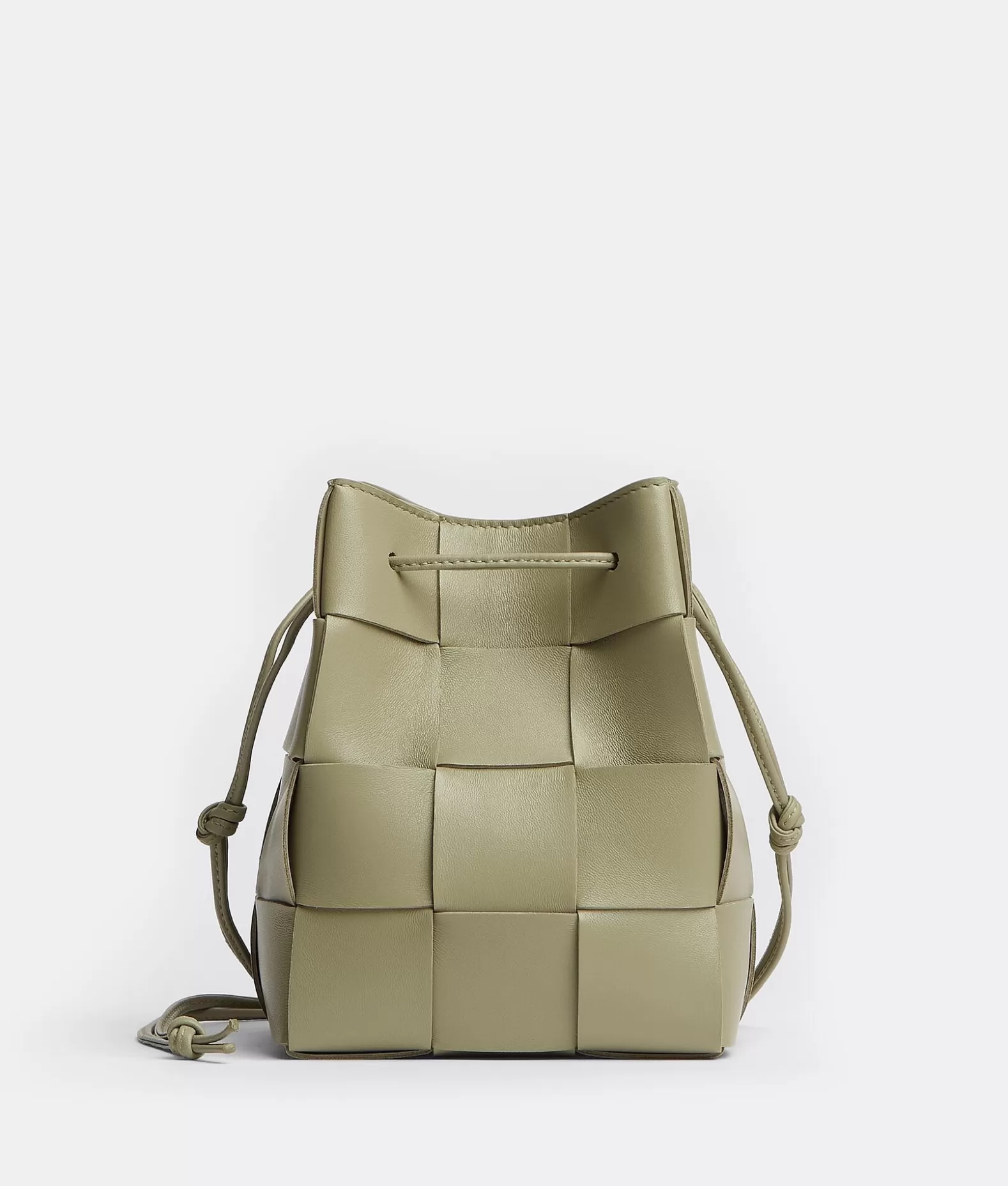 Mini^Bottega Veneta Borsa A Secchiello Cassette Piccola Travertine