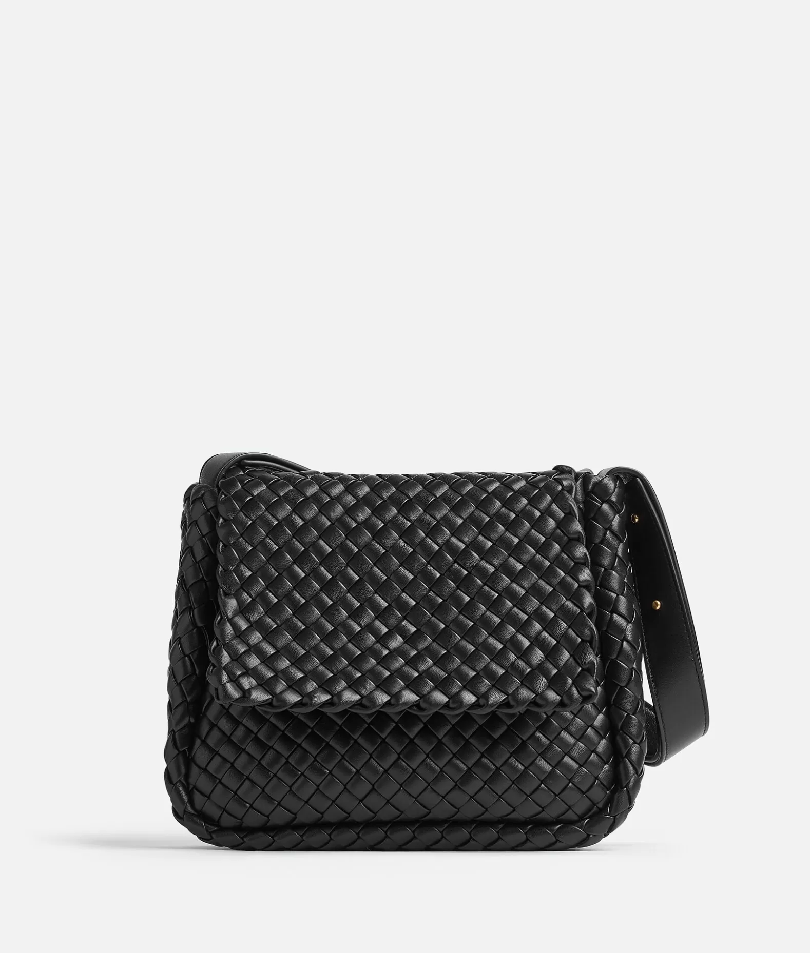 A Spalla^Bottega Veneta Borsa A Spalla Cobble Piccola Black