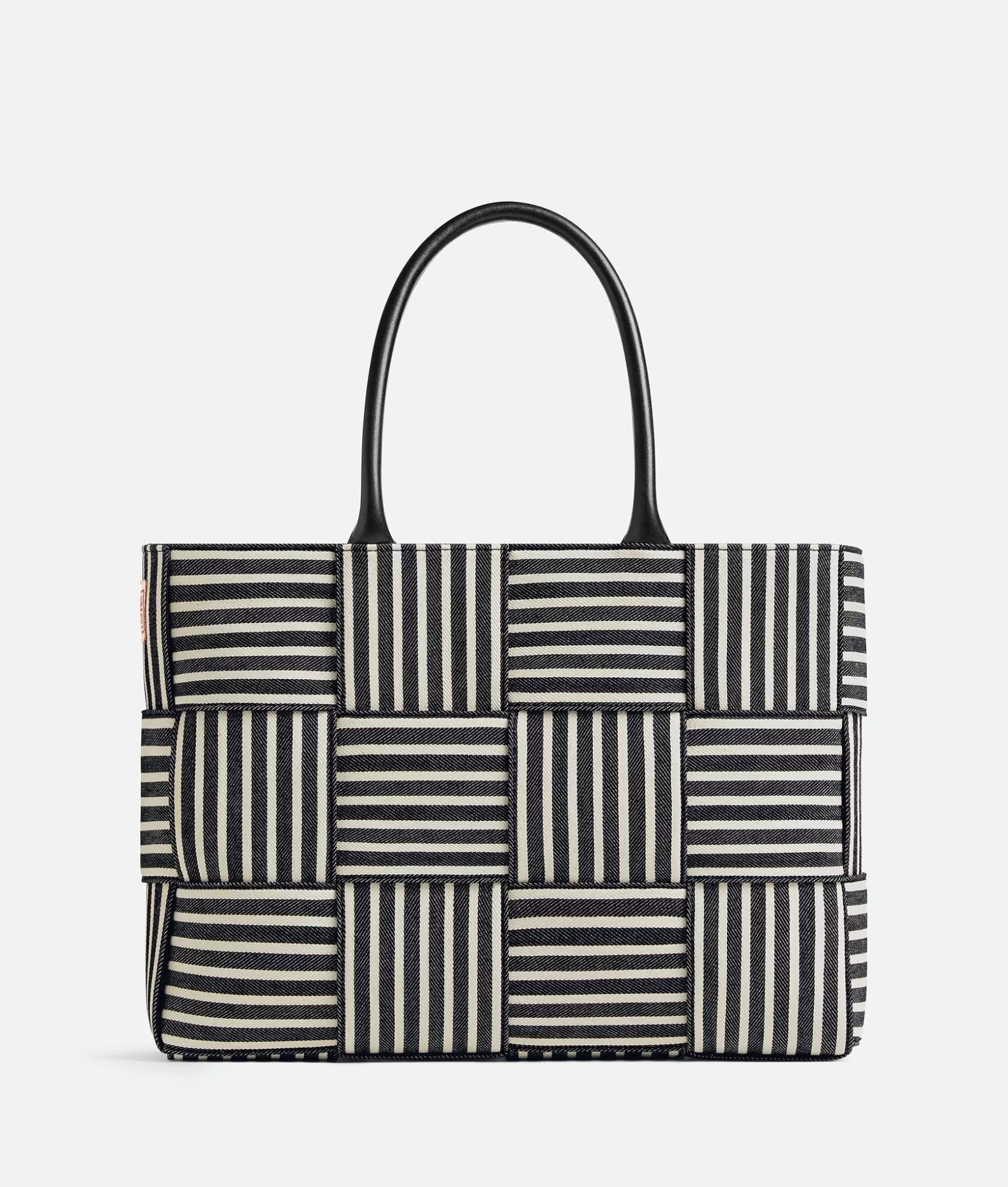 Shopper^Bottega Veneta Borsa Arco Tote Media Navy/white/black