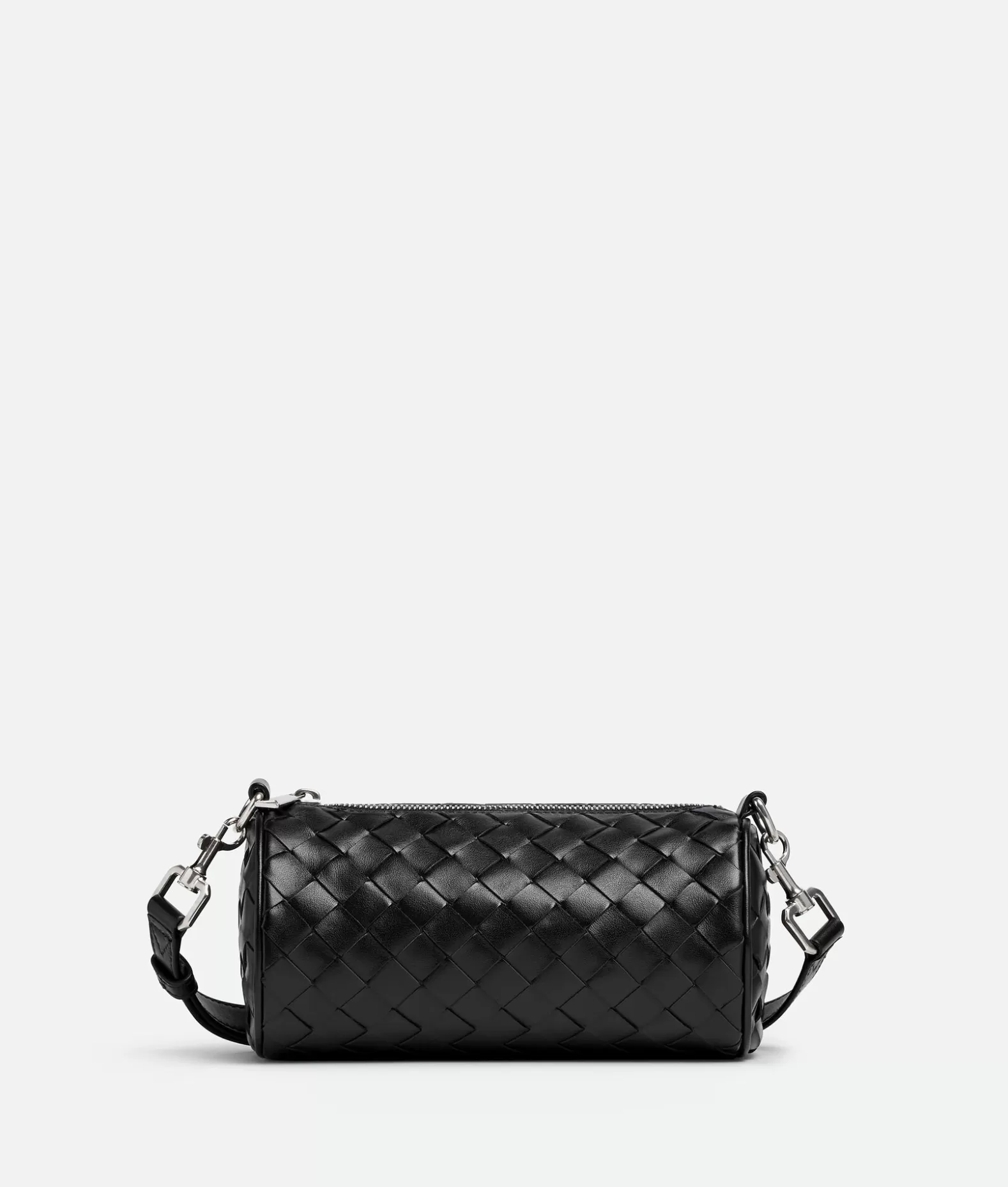 A Tracolla^Bottega Veneta Borsa Barrel Intrecciato Mini Black