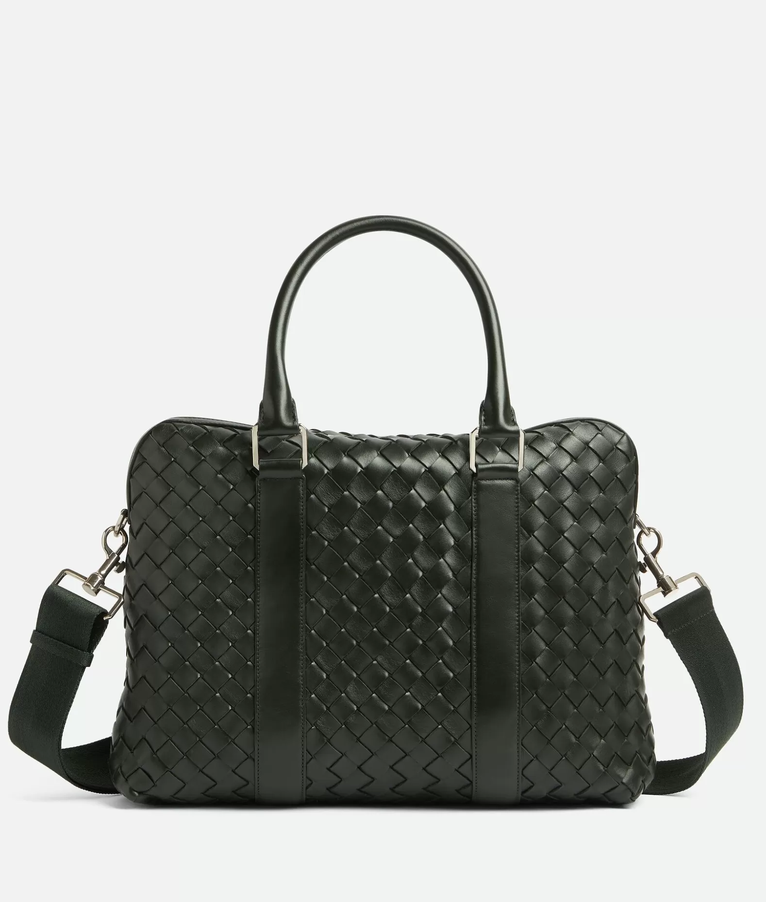 Business^Bottega Veneta Borsa Business Sottile Intrecciato Dark green