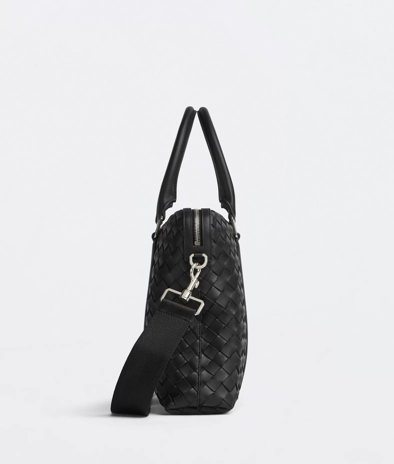 Business^Bottega Veneta Borsa Business Sottile Intrecciato Black