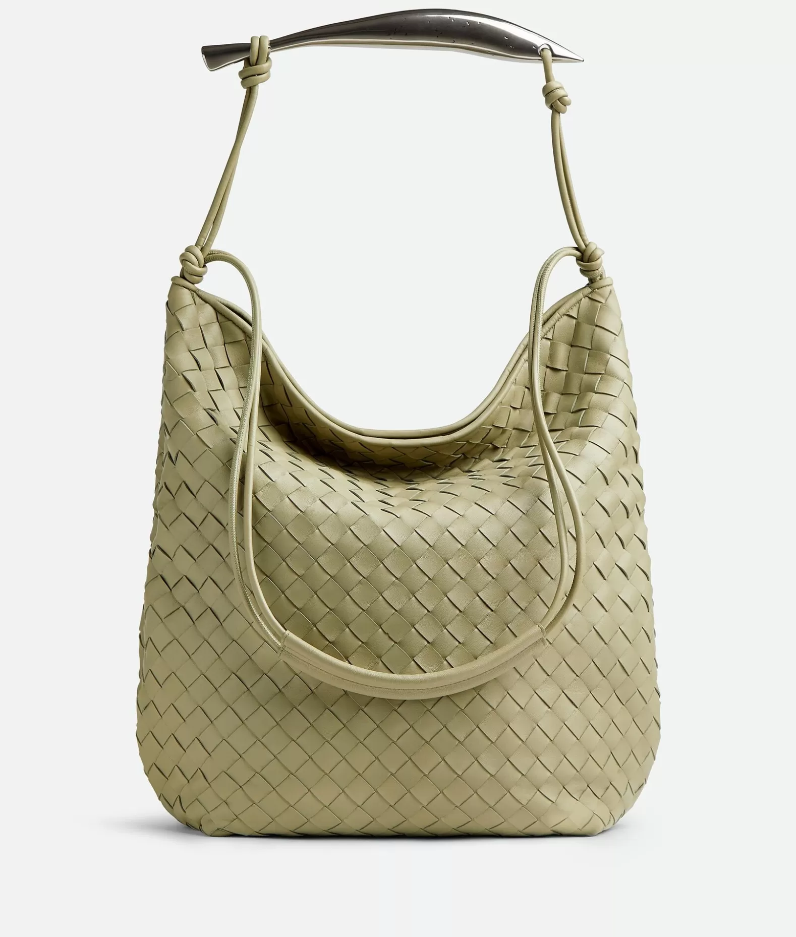 A Spalla^Bottega Veneta Borsa Hobo Sardine Travertine