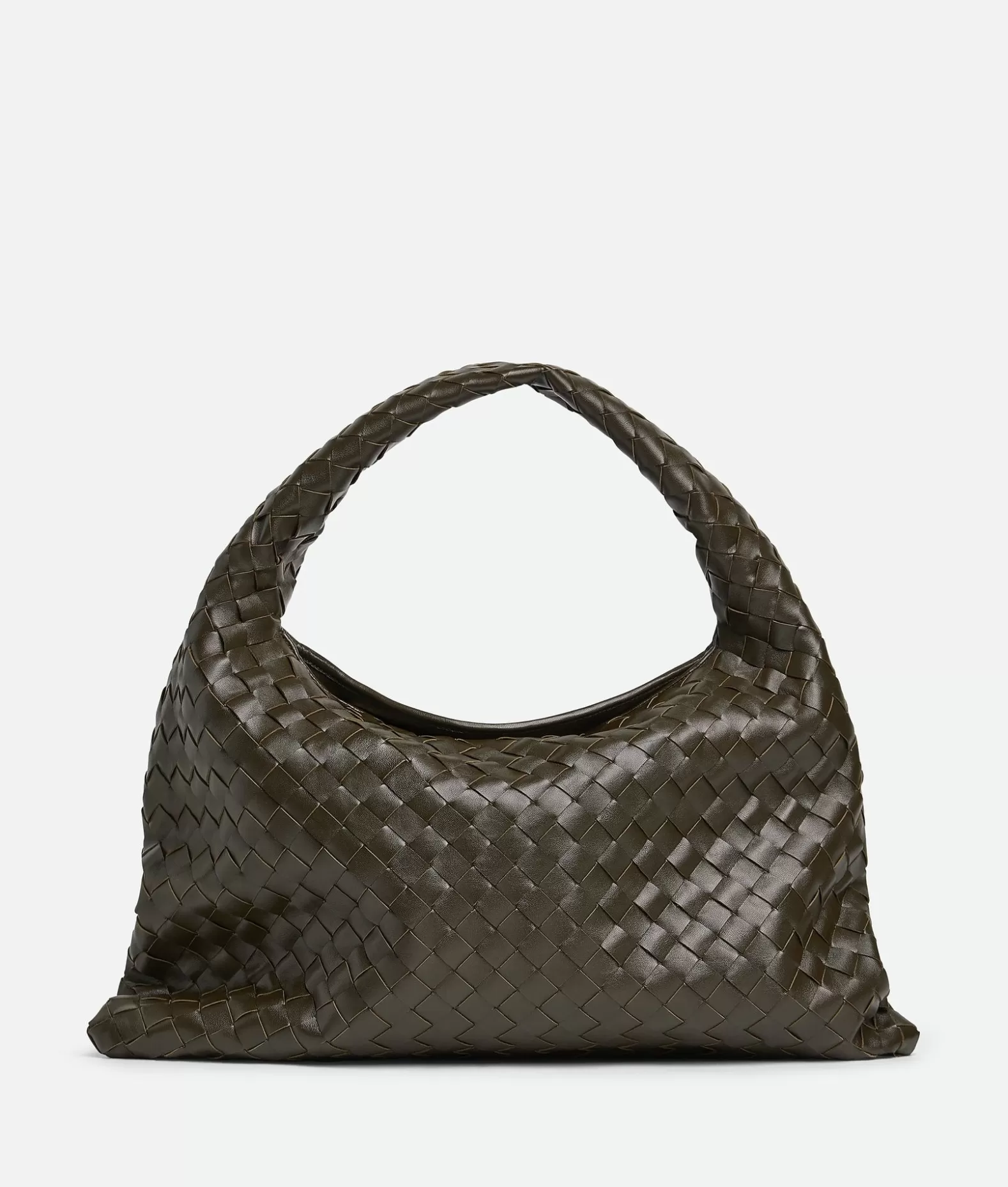 A Spalla^Bottega Veneta Borsa Hop Piccola Kaki