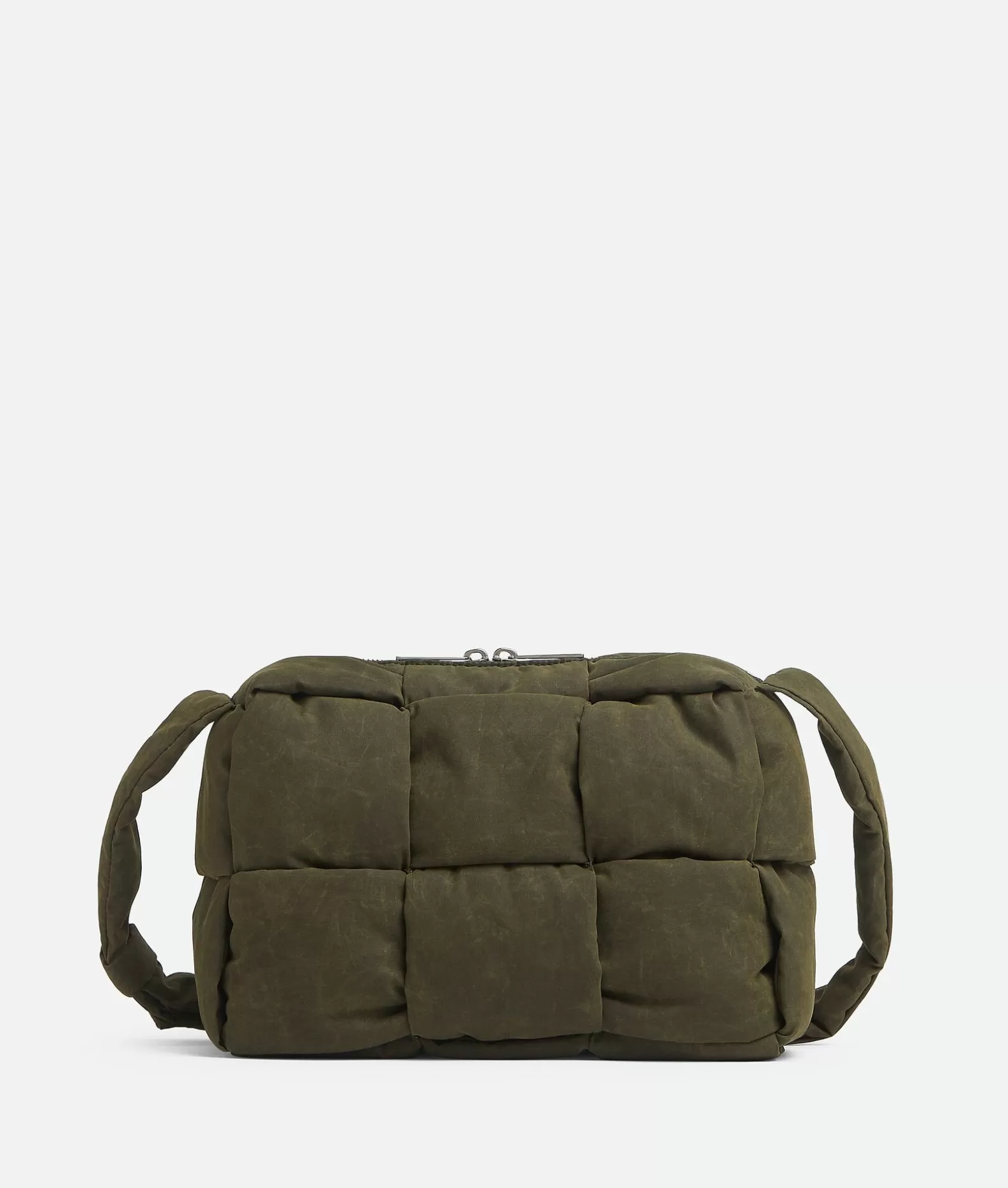 A Tracolla^Bottega Veneta Camera Bag Arco Media Imbottita Olive