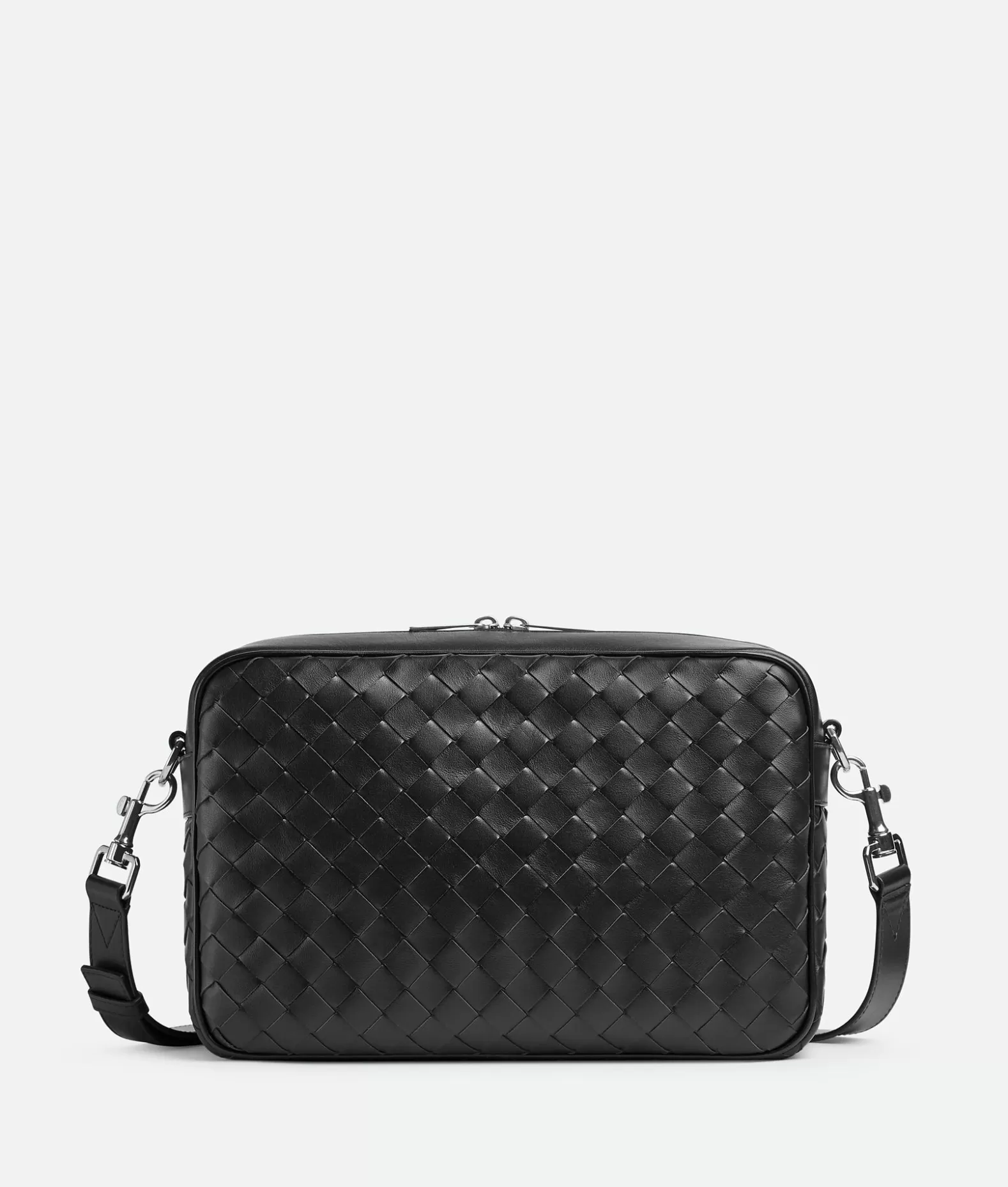 A Tracolla^Bottega Veneta Camera Bag Intrecciato Media Black