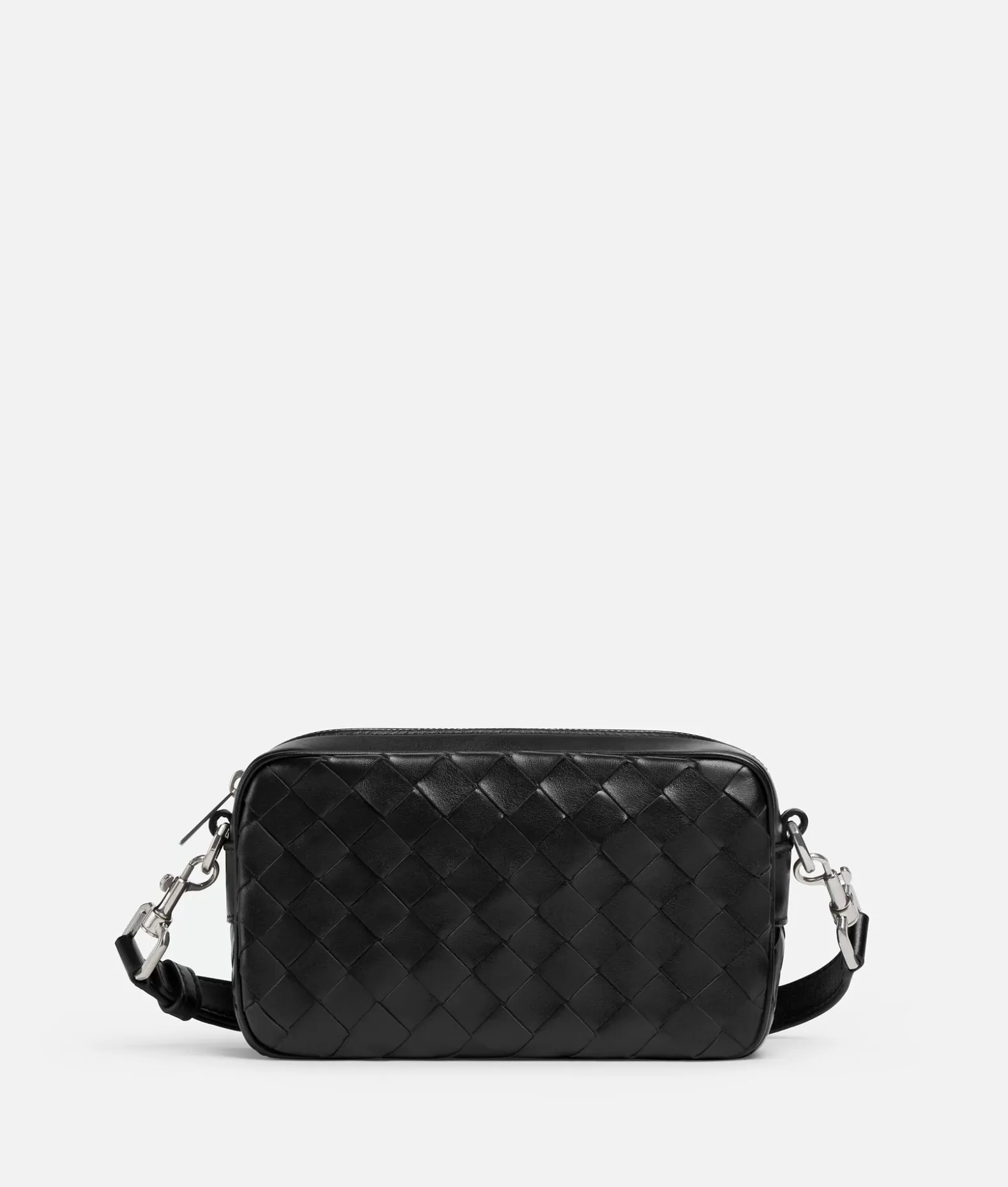 A Tracolla^Bottega Veneta Camera Bag Intrecciato Mini Black