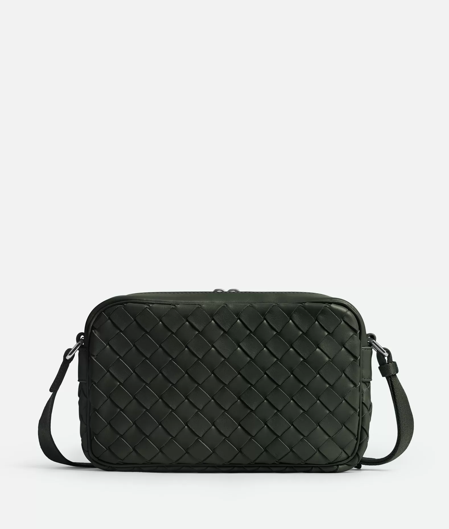 A Tracolla^Bottega Veneta Camera Bag Intrecciato Piccola Dark green