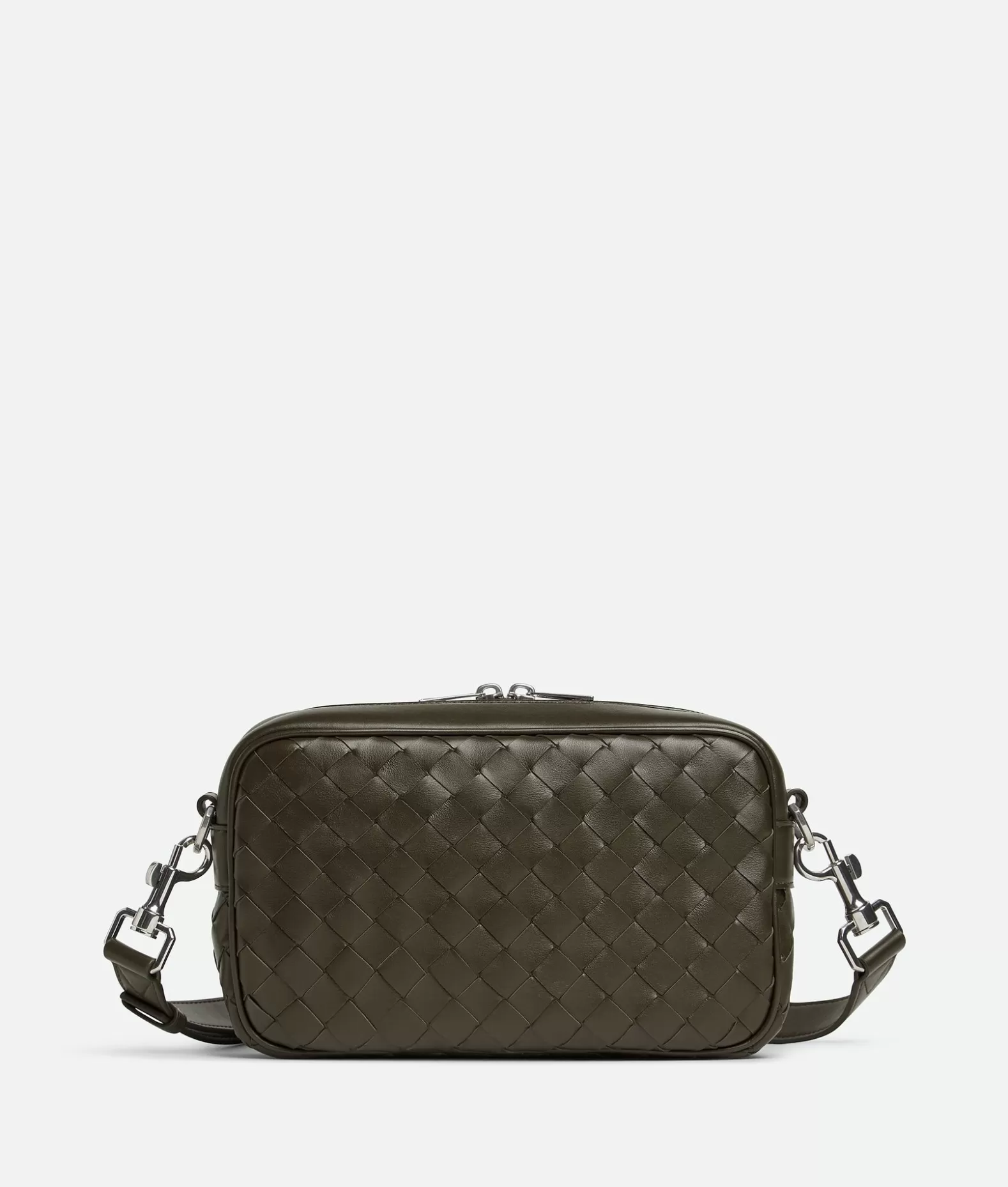 A Tracolla^Bottega Veneta Camera Bag Intrecciato Piccola Kaki