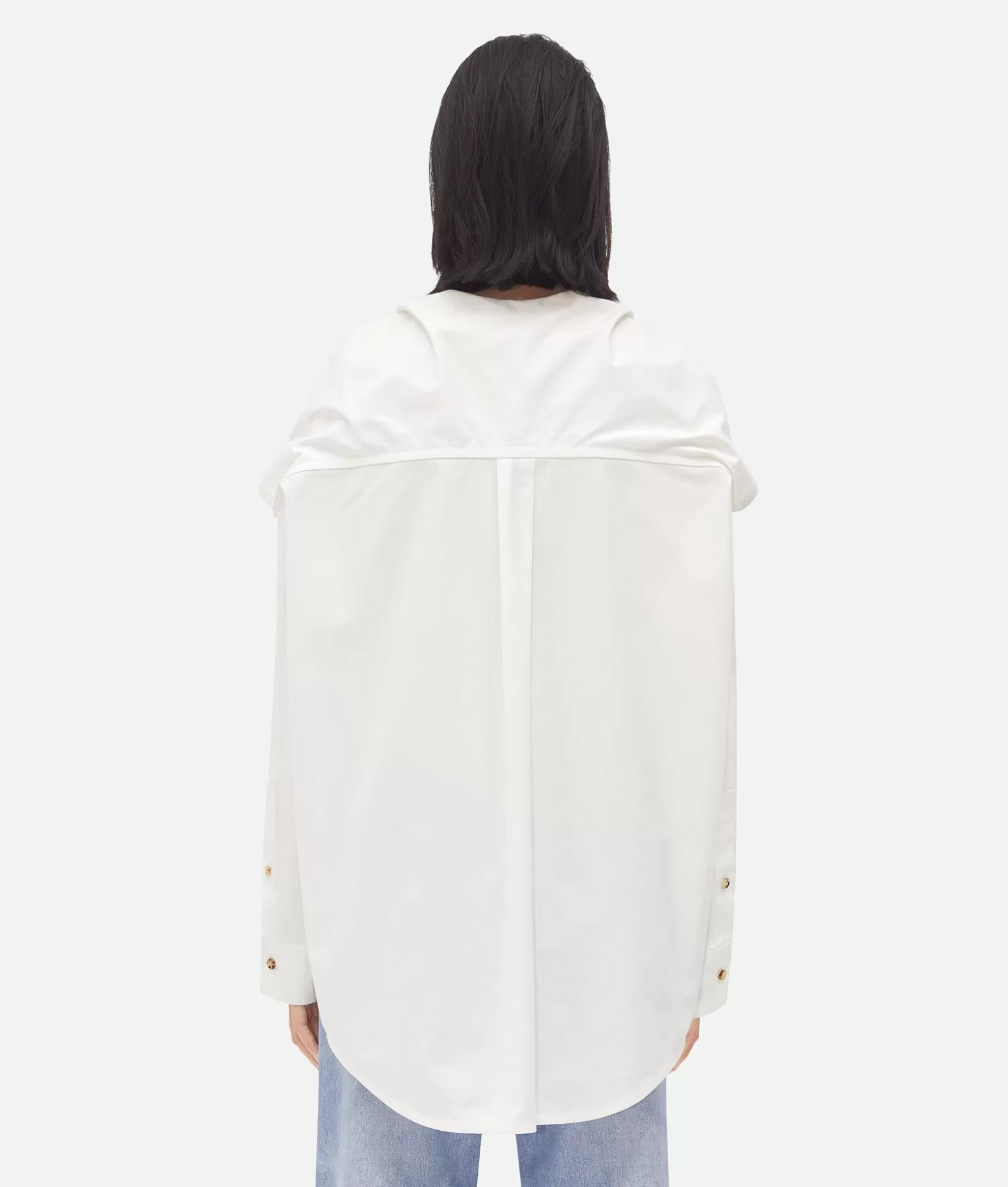 Camicie^Bottega Veneta Camicia In Cotone Compatto Con Dettagli Annodati White