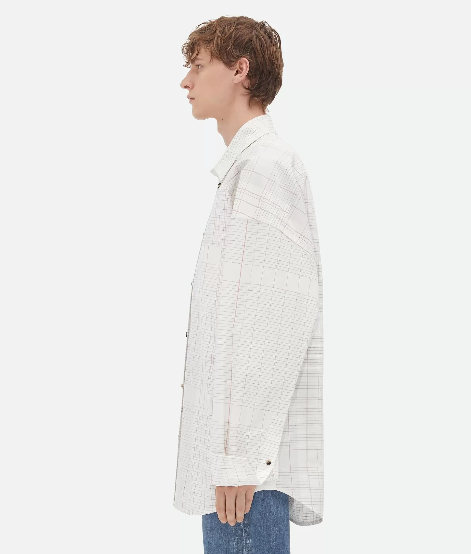 Camicie^Bottega Veneta Camicia In Cotone Notebook Off white/pink