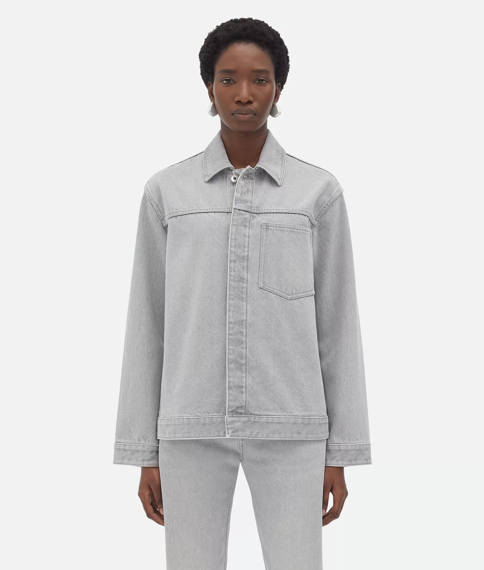 Giacche | Denim^Bottega Veneta Camicia In Denim Lavaggio Light grey