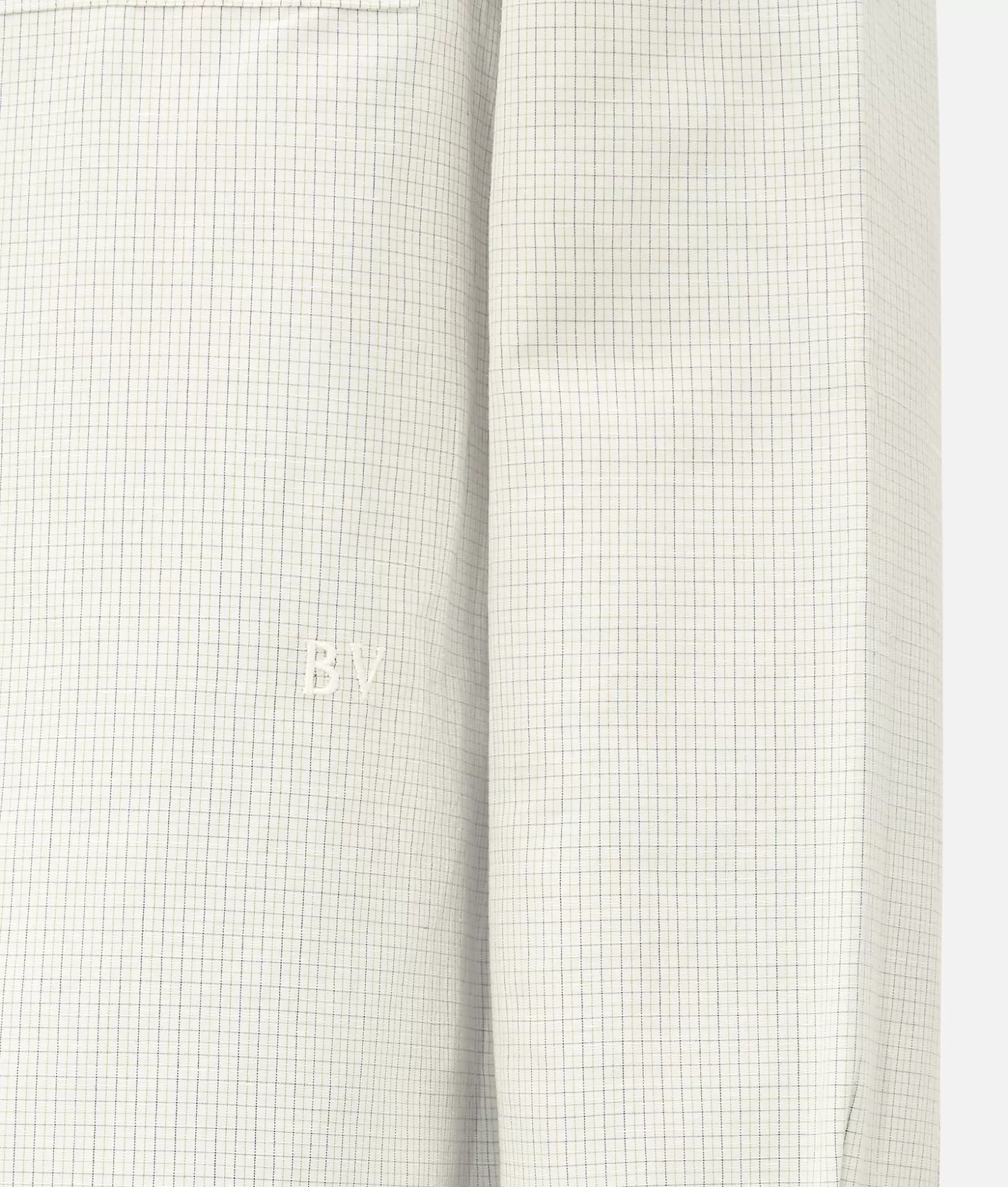 Camicie^Bottega Veneta Camicia In Lino E Cotone A Quadri Con Ricamo “BV” Brown/bay leaf