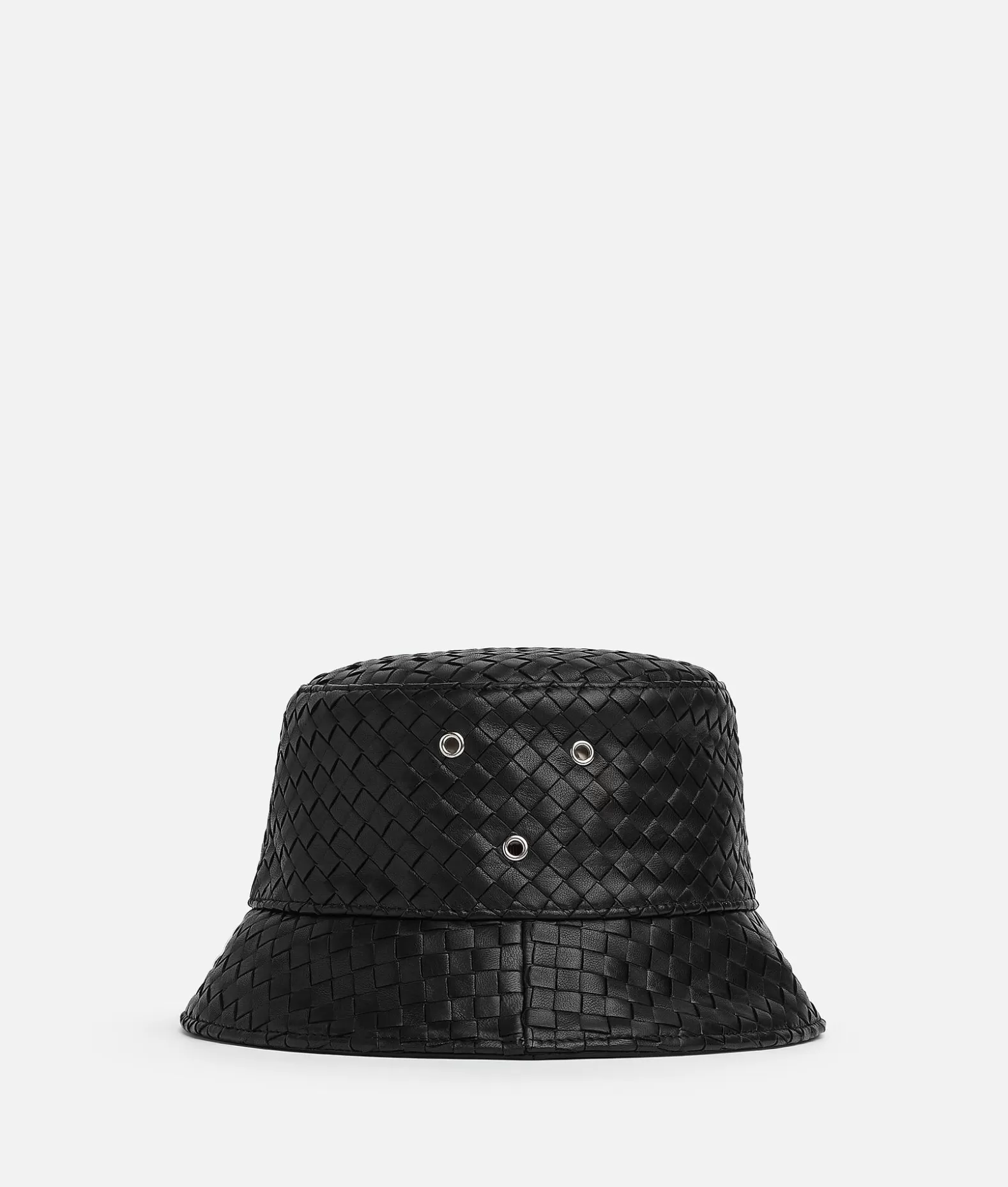 Cappelli | Cappelli^Bottega Veneta Cappello In Pelle Con Motivo Intrecciato Black