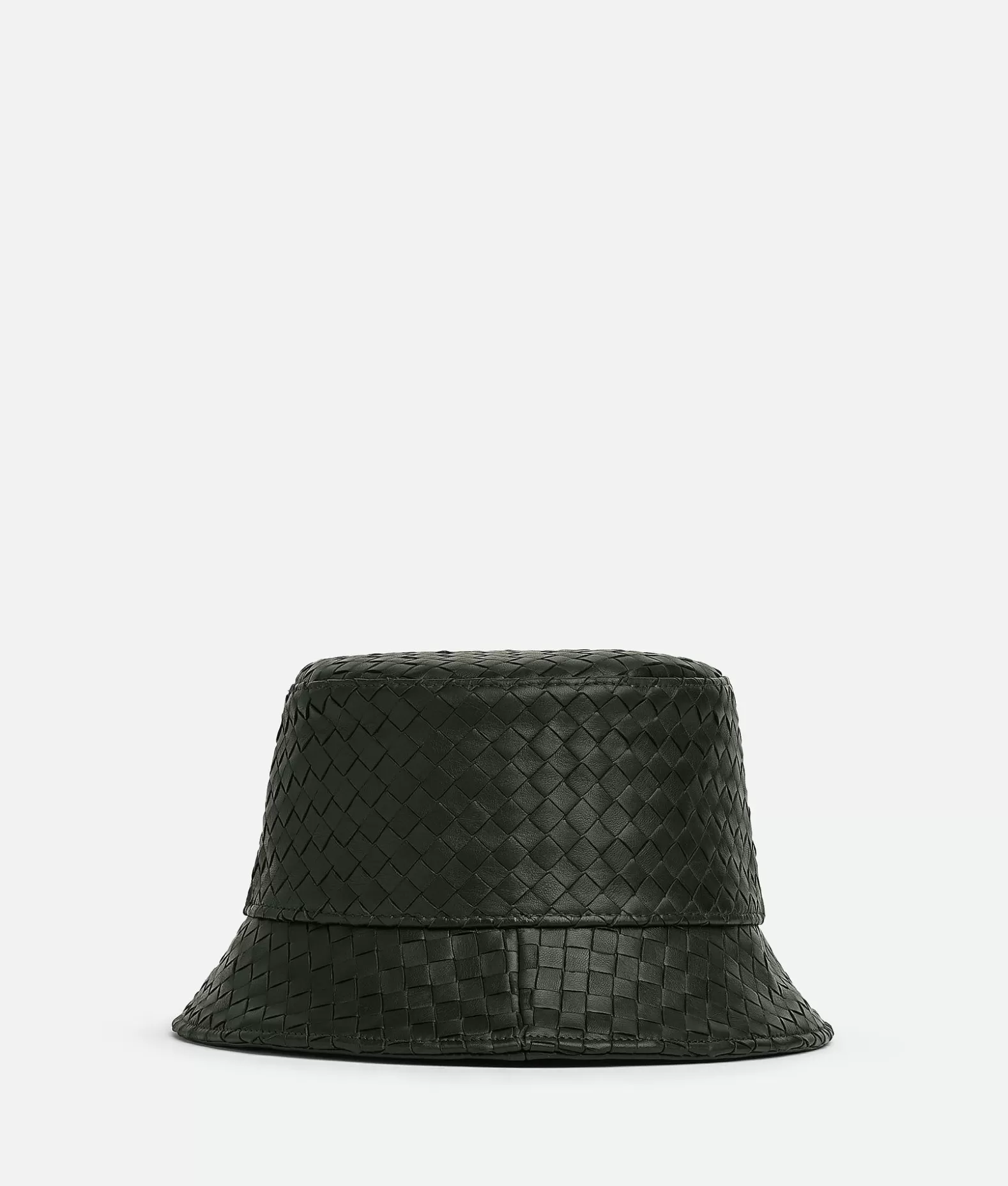 Cappelli | Cappelli^Bottega Veneta Cappello In Pelle Con Motivo Intrecciato Dark green