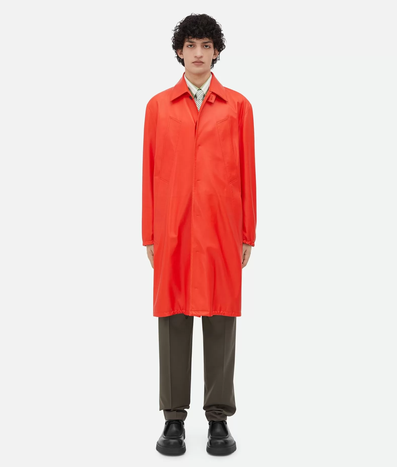 Cappotti^Bottega Veneta Cappotto In Pelle Bright orange