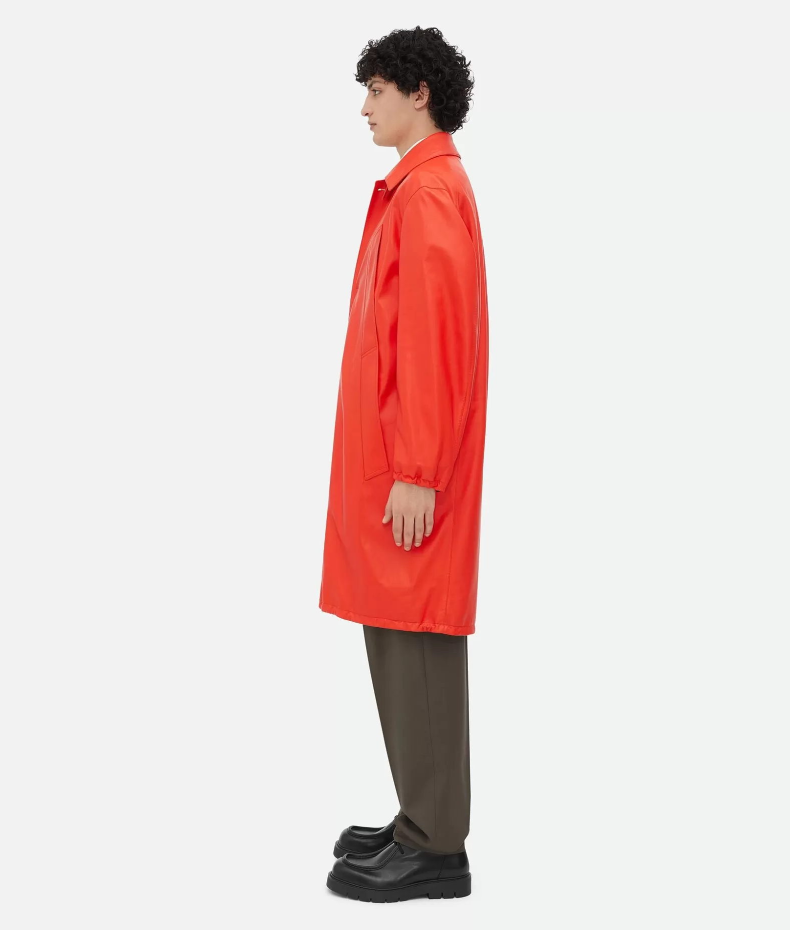 Cappotti^Bottega Veneta Cappotto In Pelle Bright orange