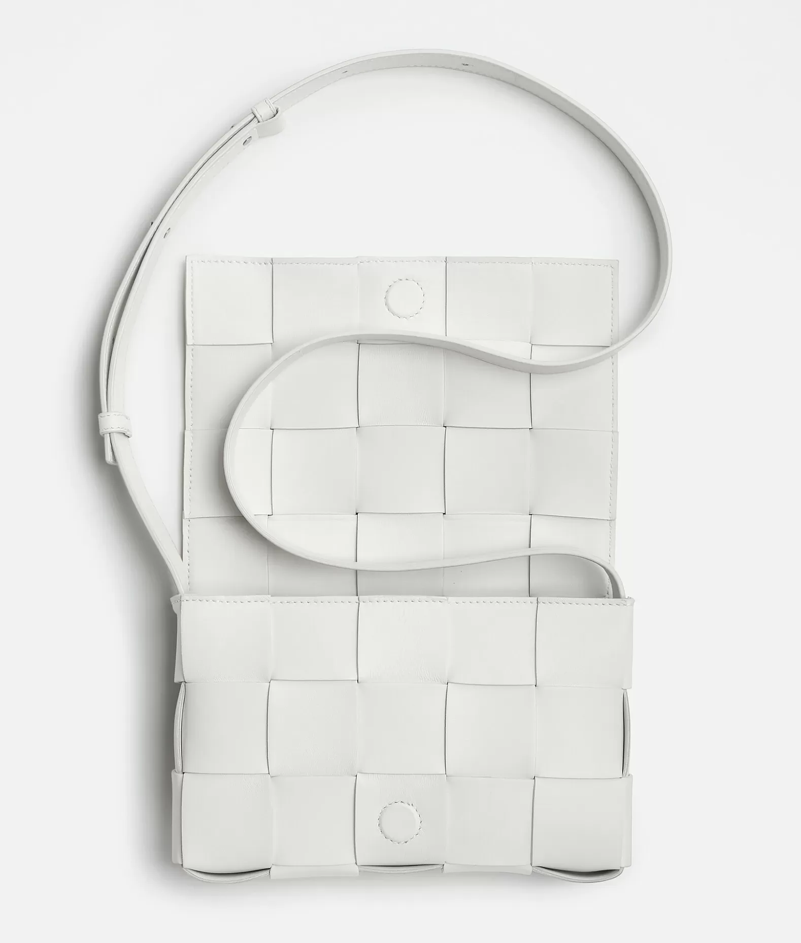 A Tracolla^Bottega Veneta Cassette White