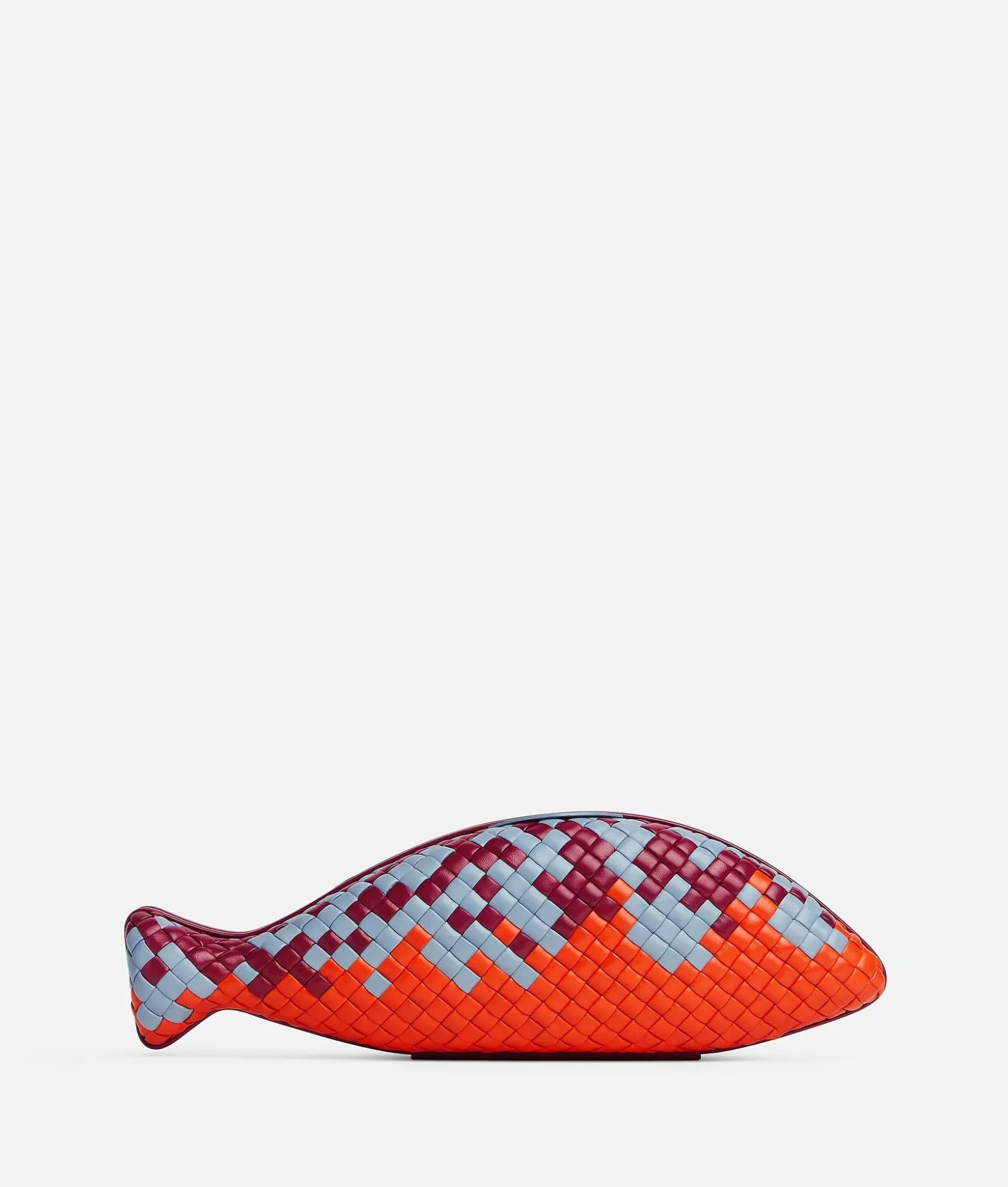 Pochette^Bottega Veneta Clutch Fish Dark red/ice/orange