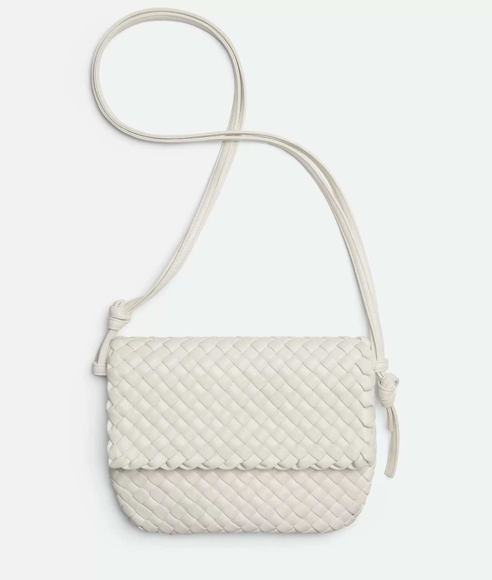 A Tracolla^Bottega Veneta Cobble Messenger White