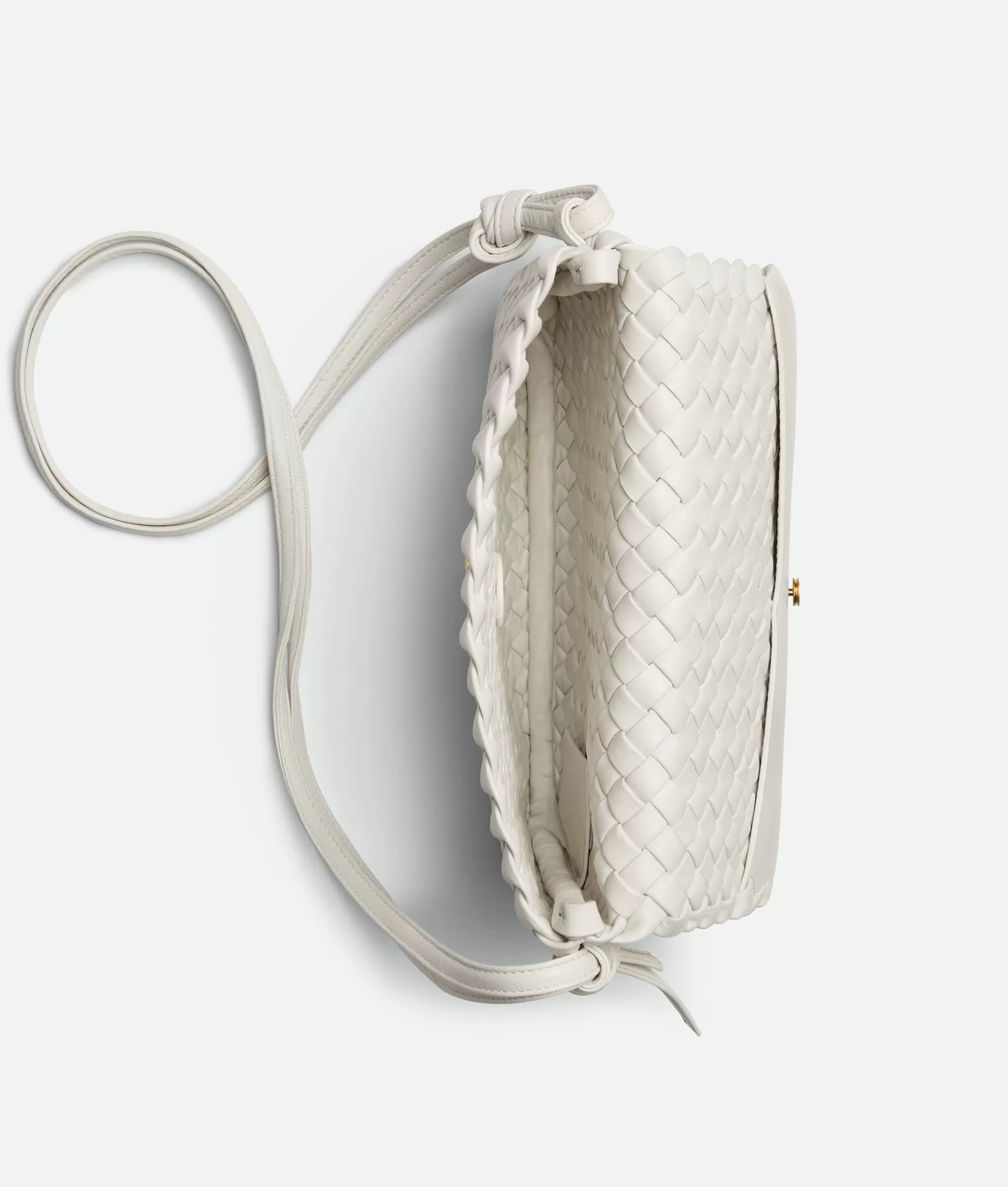 A Tracolla^Bottega Veneta Cobble Messenger White