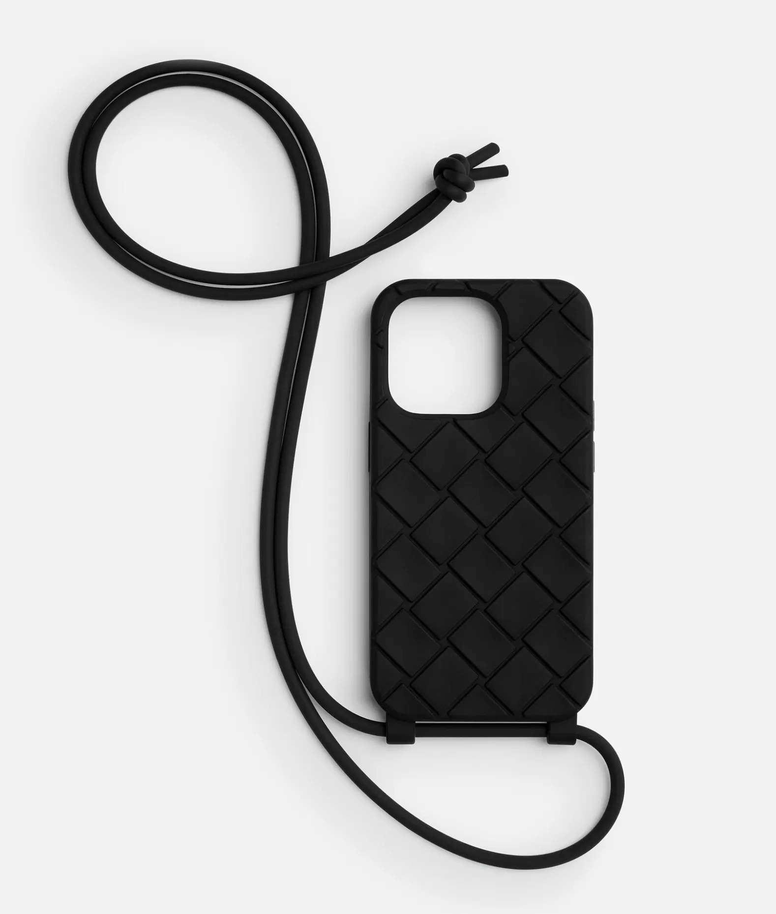 Tech | Tech^Bottega Veneta Custodia Per IPhone 15 Pro Con Tracolla Black