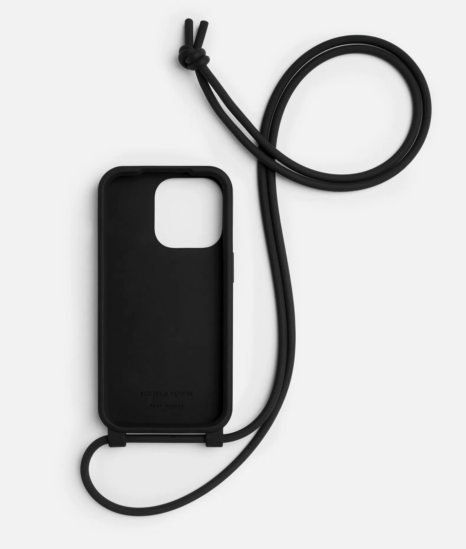 Tech | Tech^Bottega Veneta Custodia Per IPhone 15 Pro Con Tracolla Black