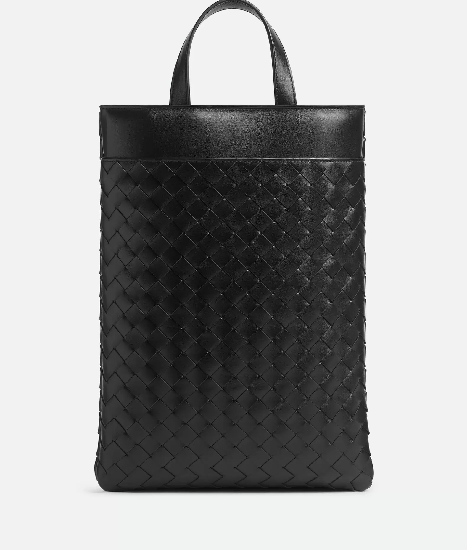 A Tracolla^Bottega Veneta Custodia Per Laptop Intrecciato Con Manico Black