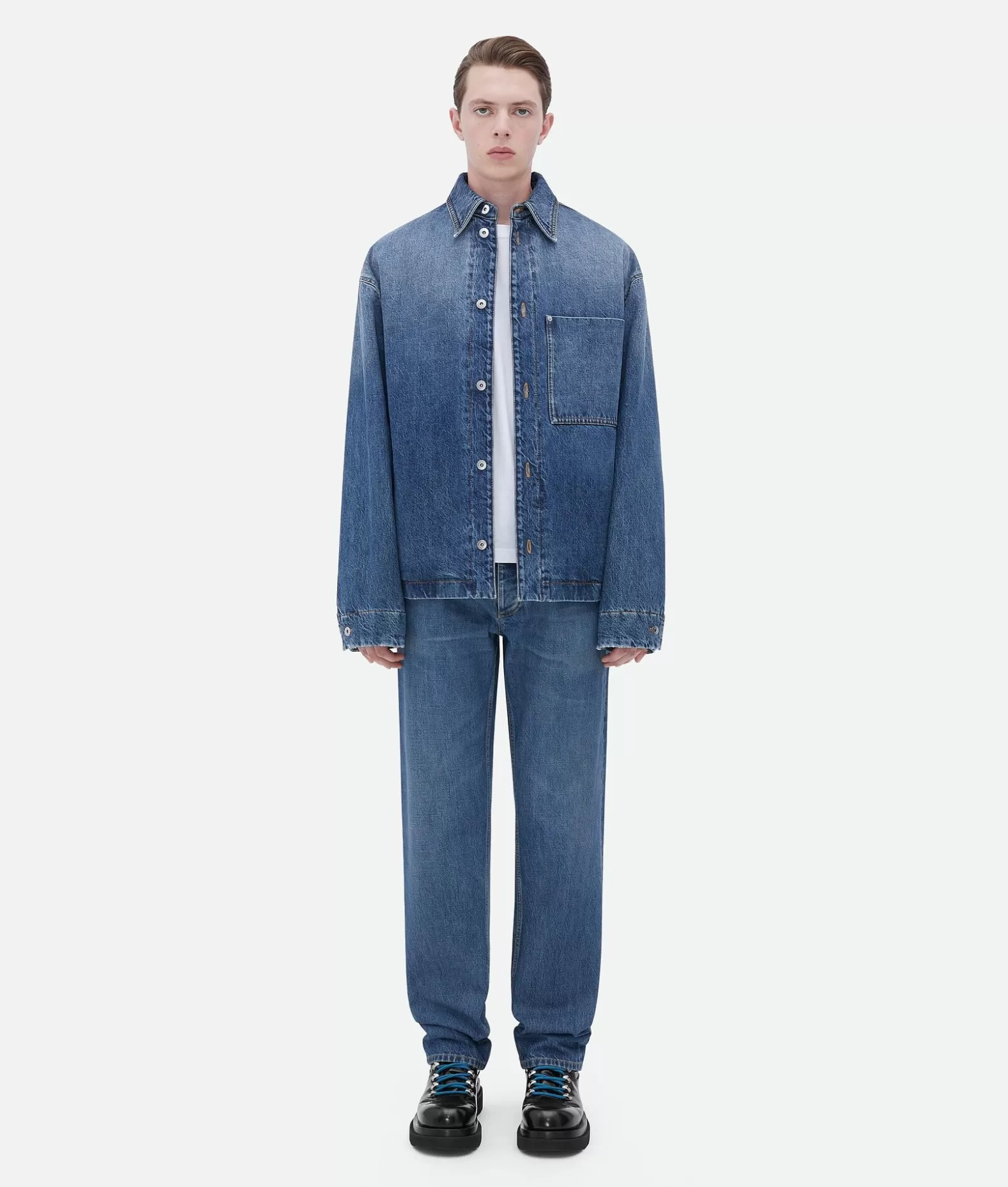 Denim | Cappotti^Bottega Veneta Giacca Imbottita In Denim Mid blue