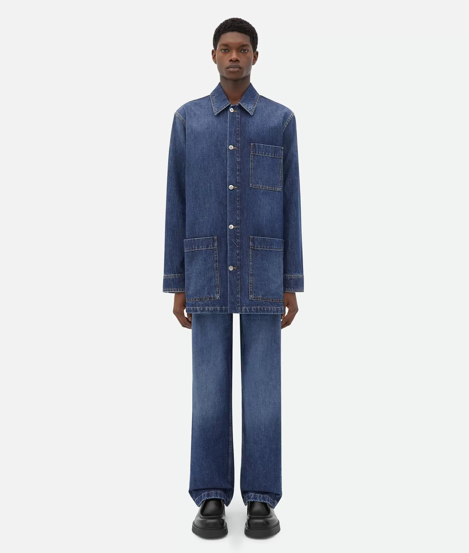 Camicie | Denim^Bottega Veneta Giacca In Denim Mid blue