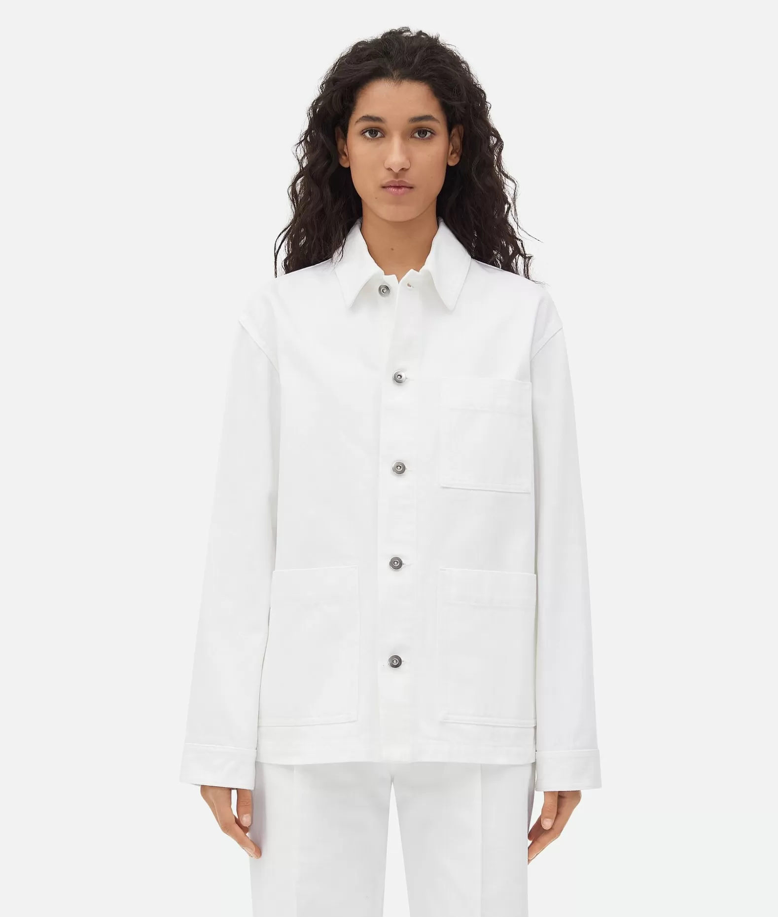 Denim^Bottega Veneta Giacca In Denim Bianca White