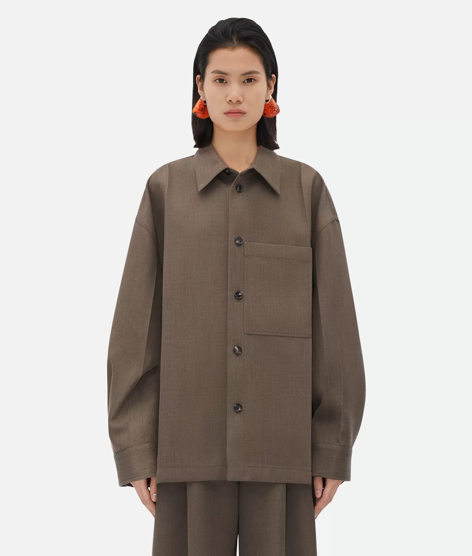 Giacche^Bottega Veneta Giacca In Morbido Twill Di Lana Milkweed