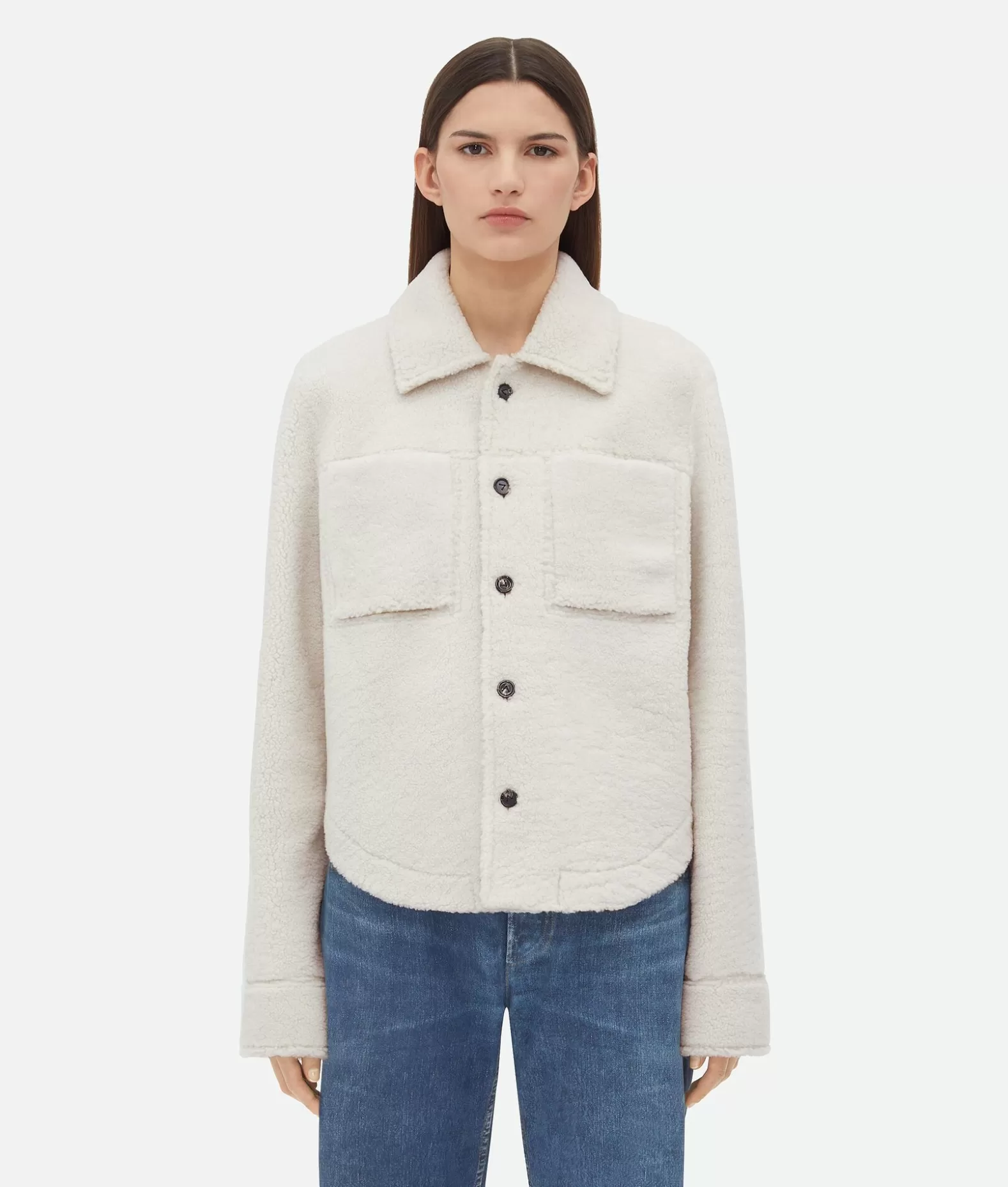 Giacche^Bottega Veneta Giacca In Shearling Di Lana Merino Popcorn