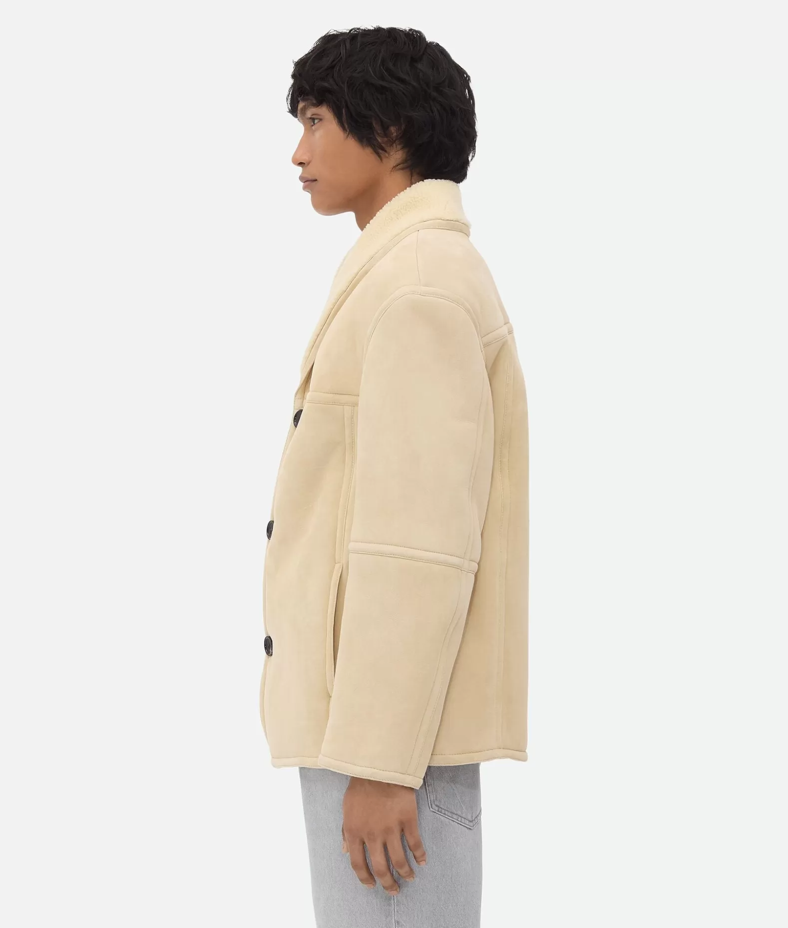 Giacche^Bottega Veneta Giubbotto In Shearling Di Lana Merino Beige