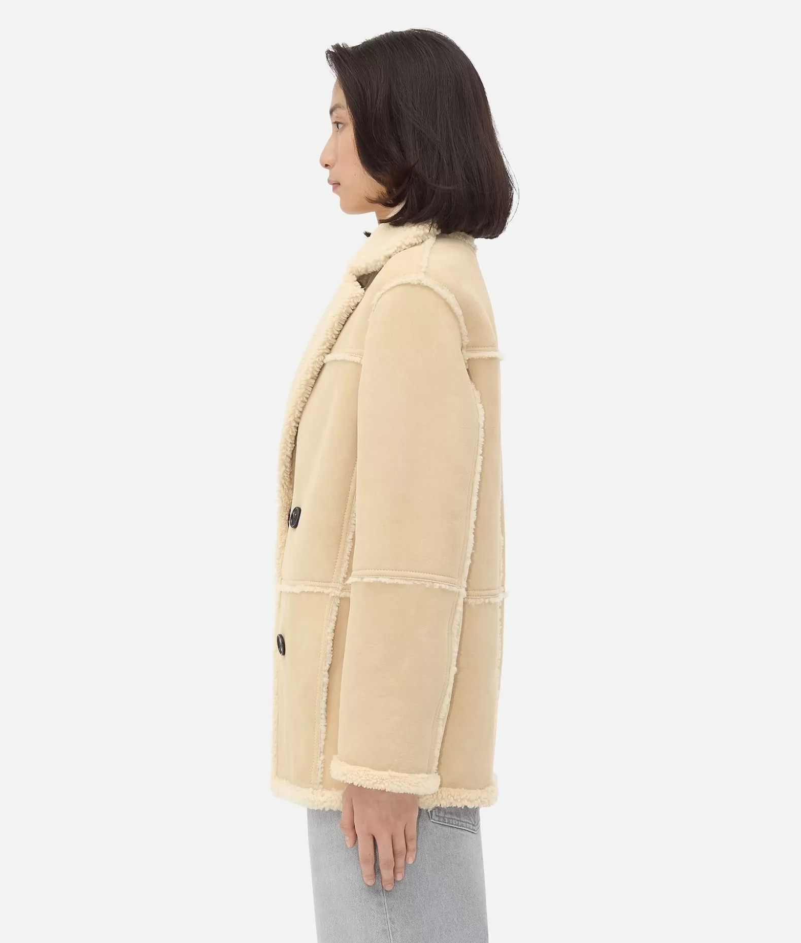 Giacche^Bottega Veneta Giubbotto In Shearling Di Lana Merino Beige