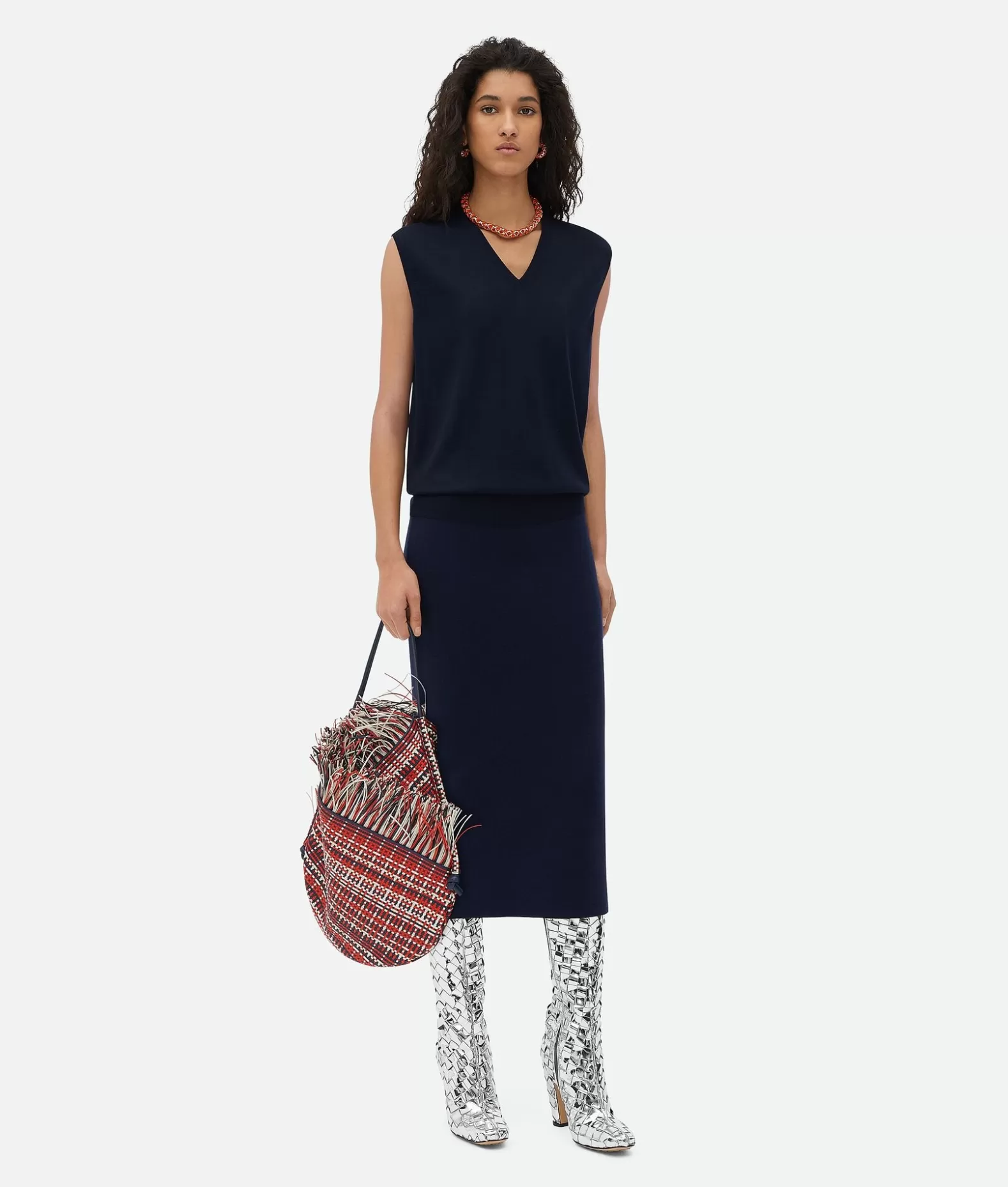 Gonne^Bottega Veneta Gonna In Cashmere Leggero Navy