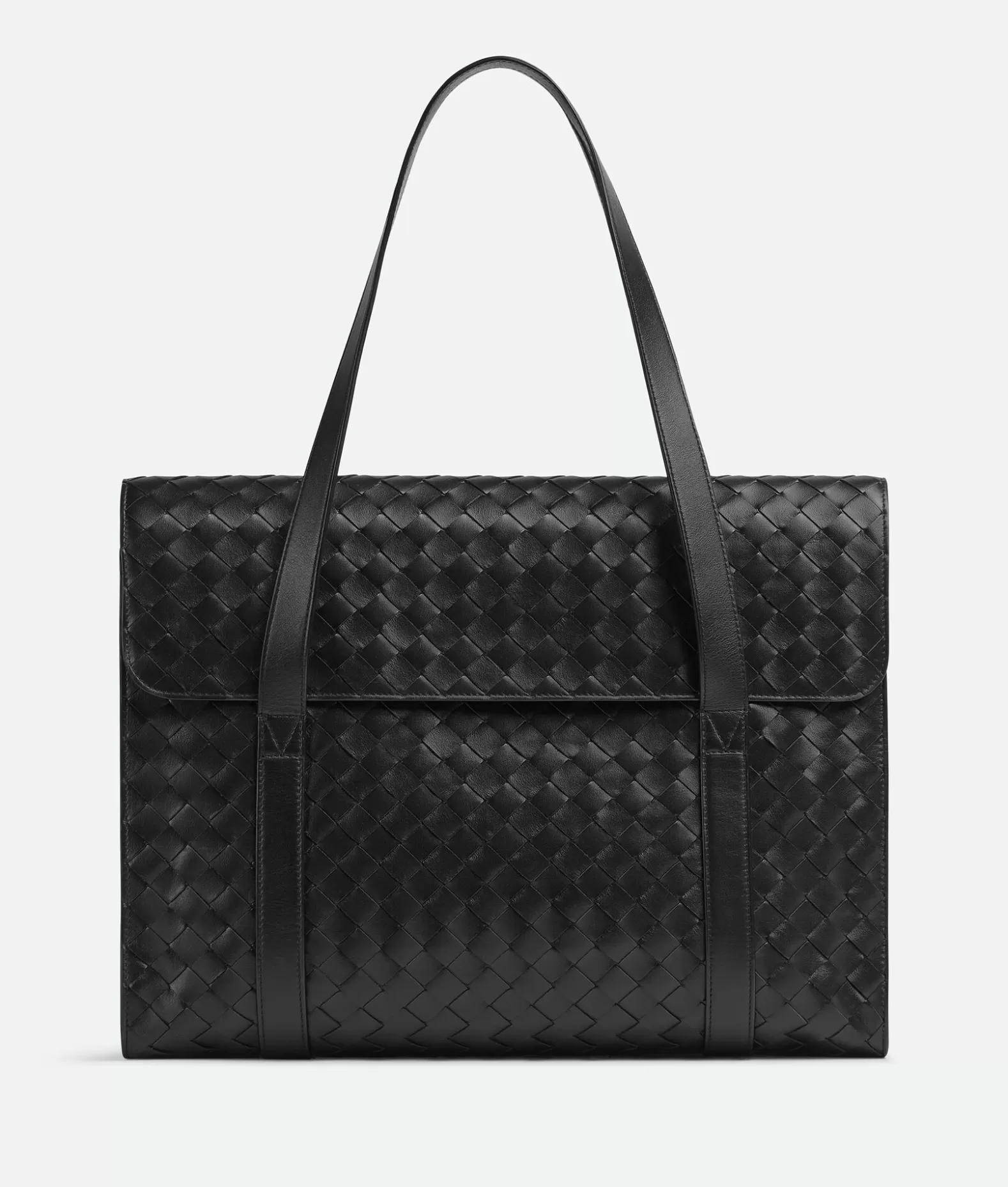 Business^Bottega Veneta Intrecciato Portfolio Black