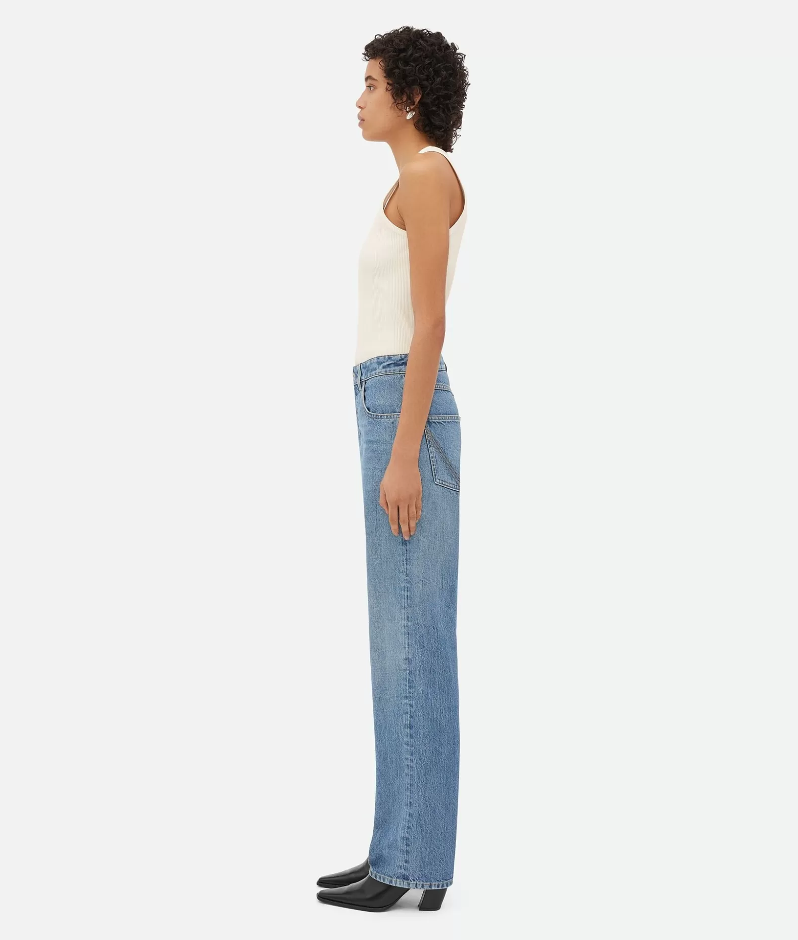 Denim^Bottega Veneta Jeans Boyfriend In Denim Vintage Indigo Mid blue
